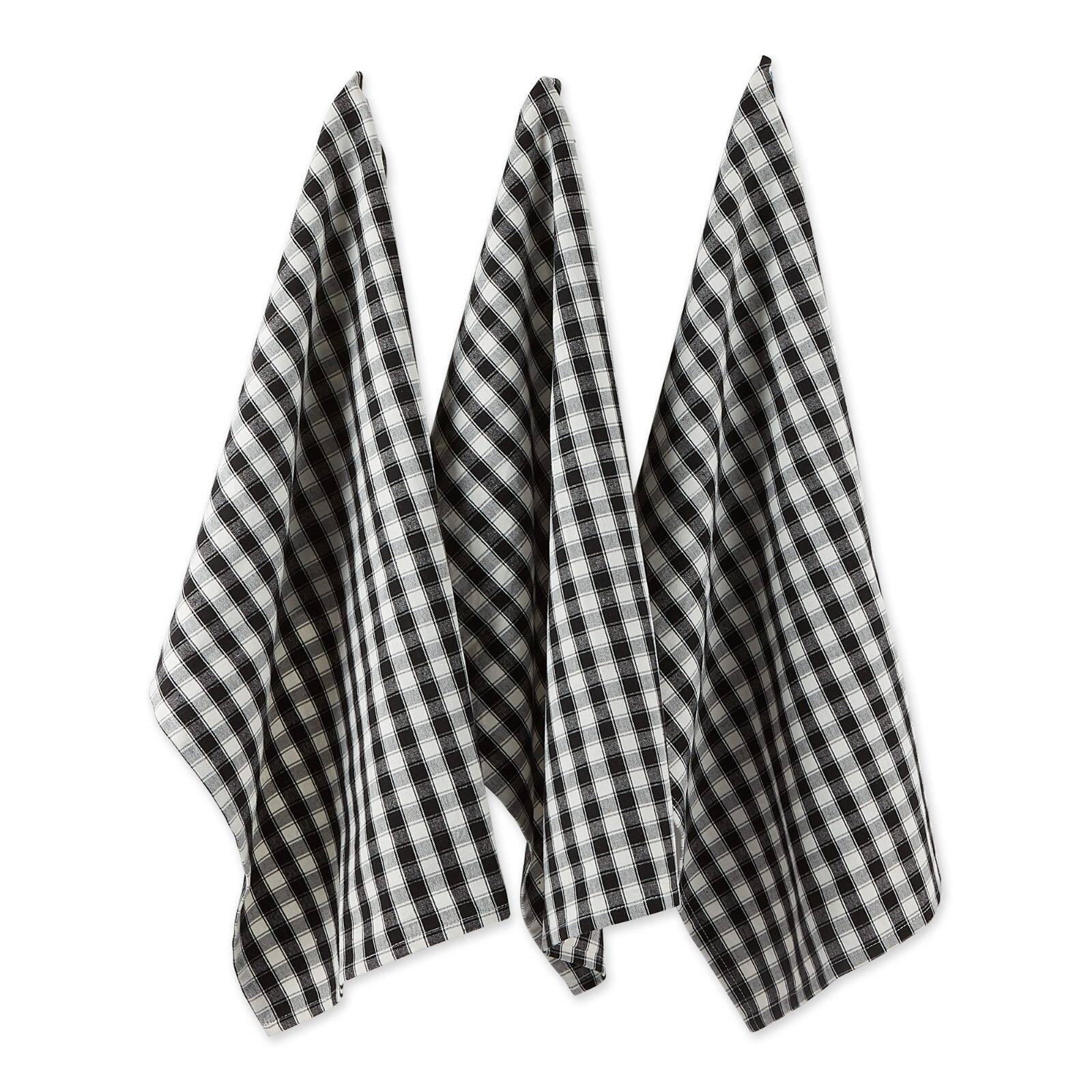 DII® French Check Dishtowel, 4ct.