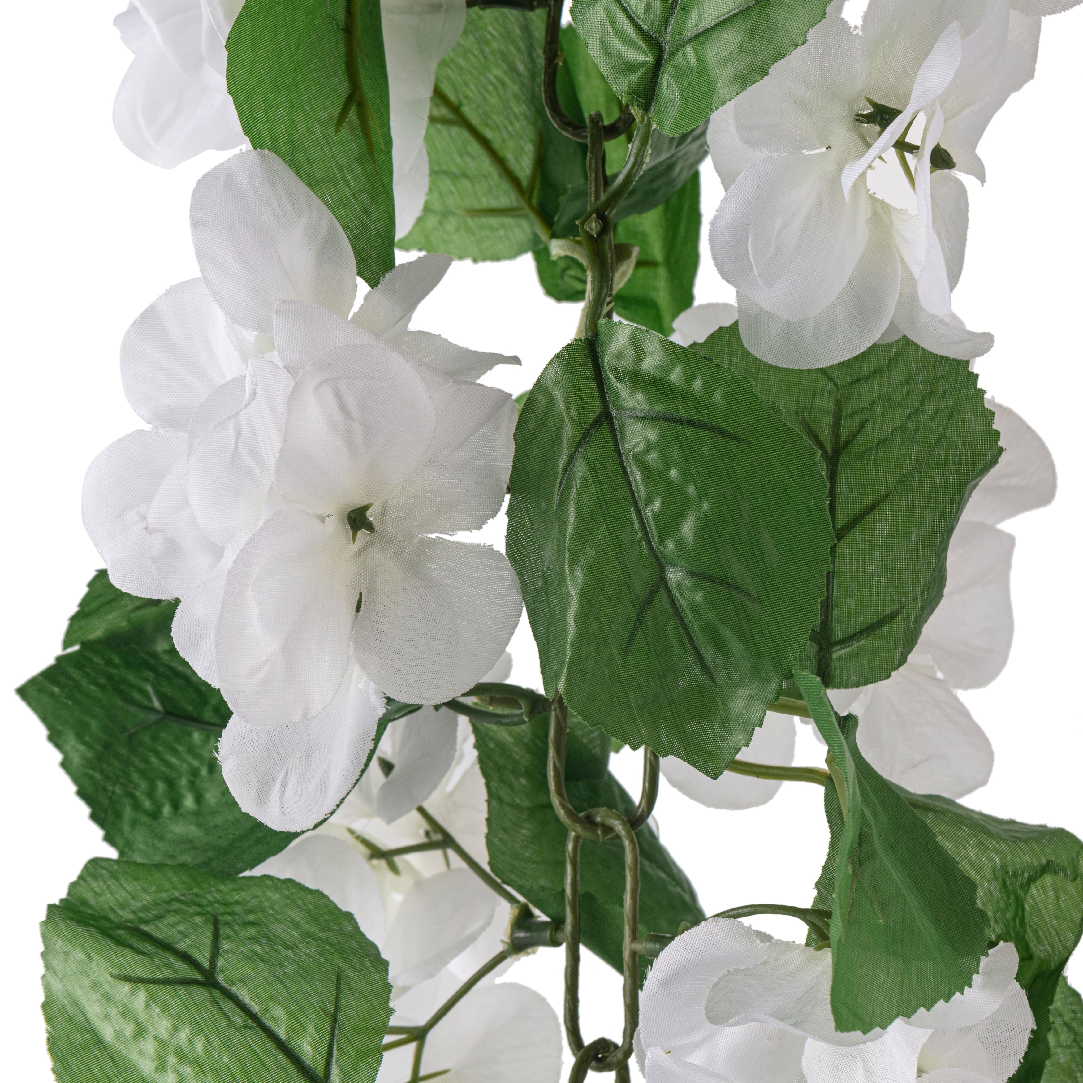 8 Pack: 6ft. White Hydrangea Chain Garland by Ashland®