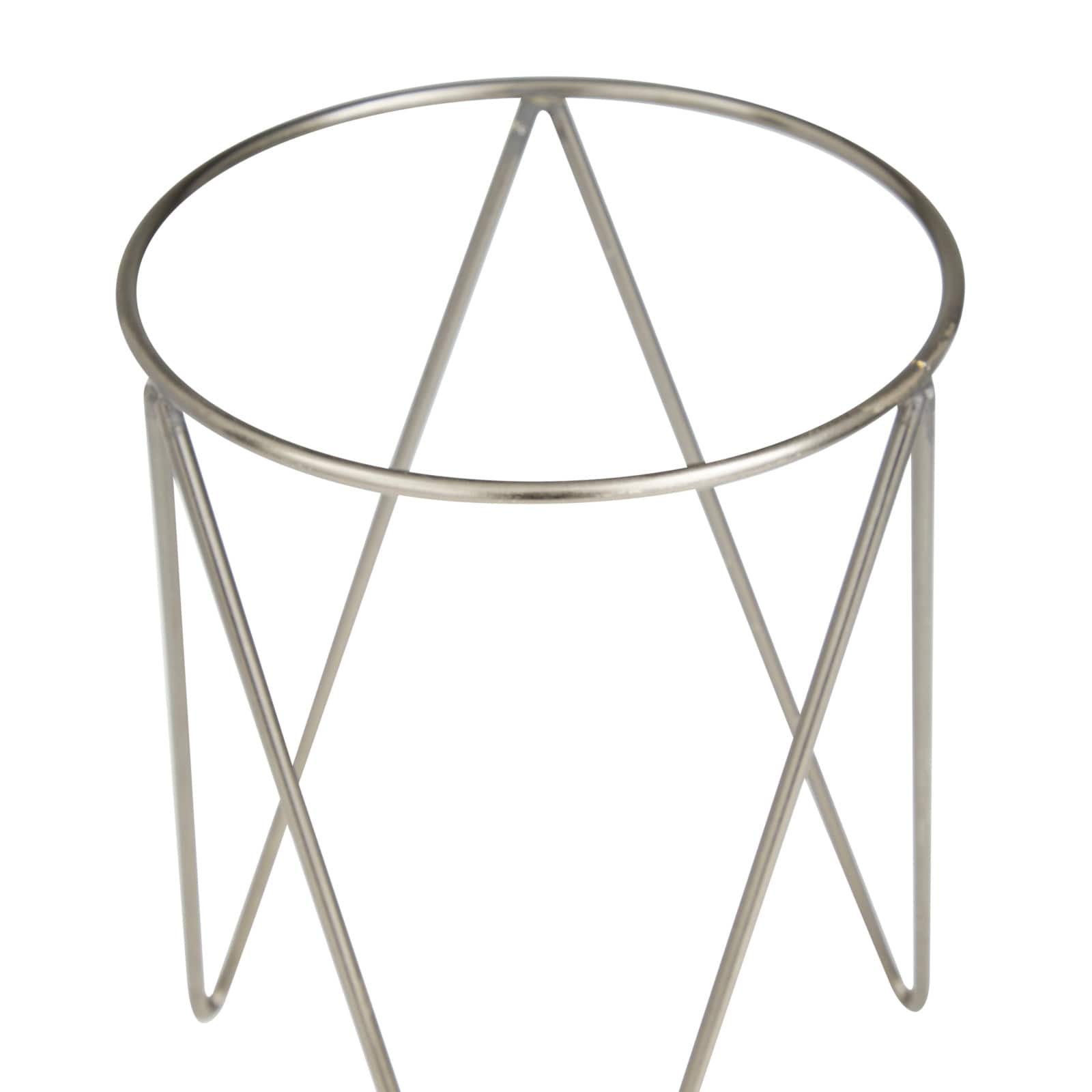 Silver Modern Planter, Set of 2" 7", 7"