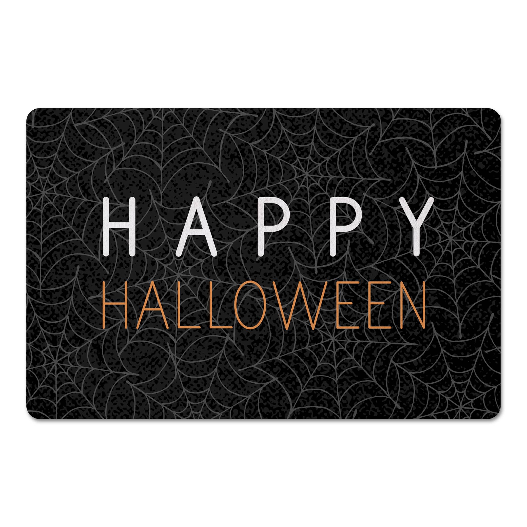 Happy Halloween Spider Webs 27" x 18" Floor Mat