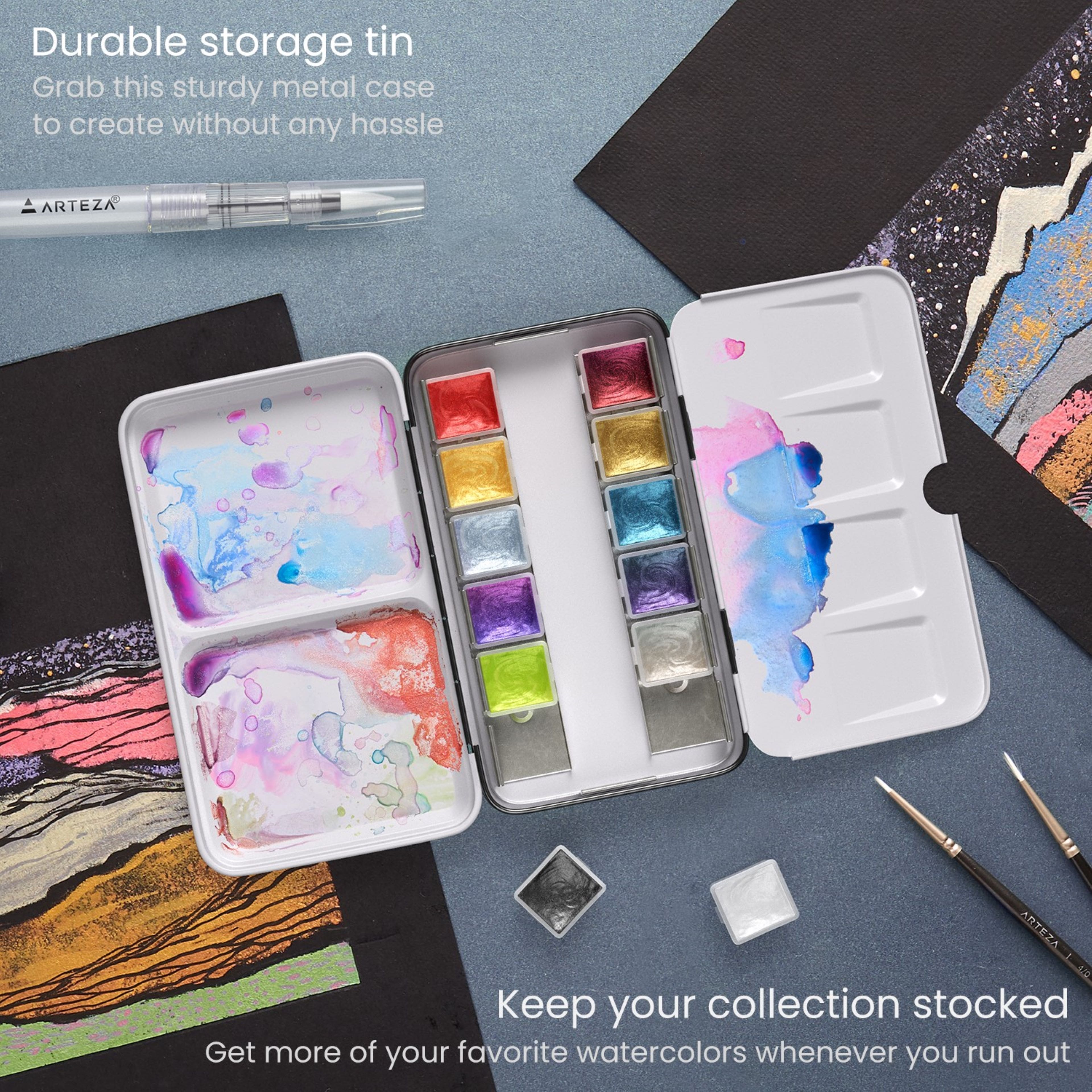 Arteza® Enchanted Forest Colors Watercolor Half Pan Set
