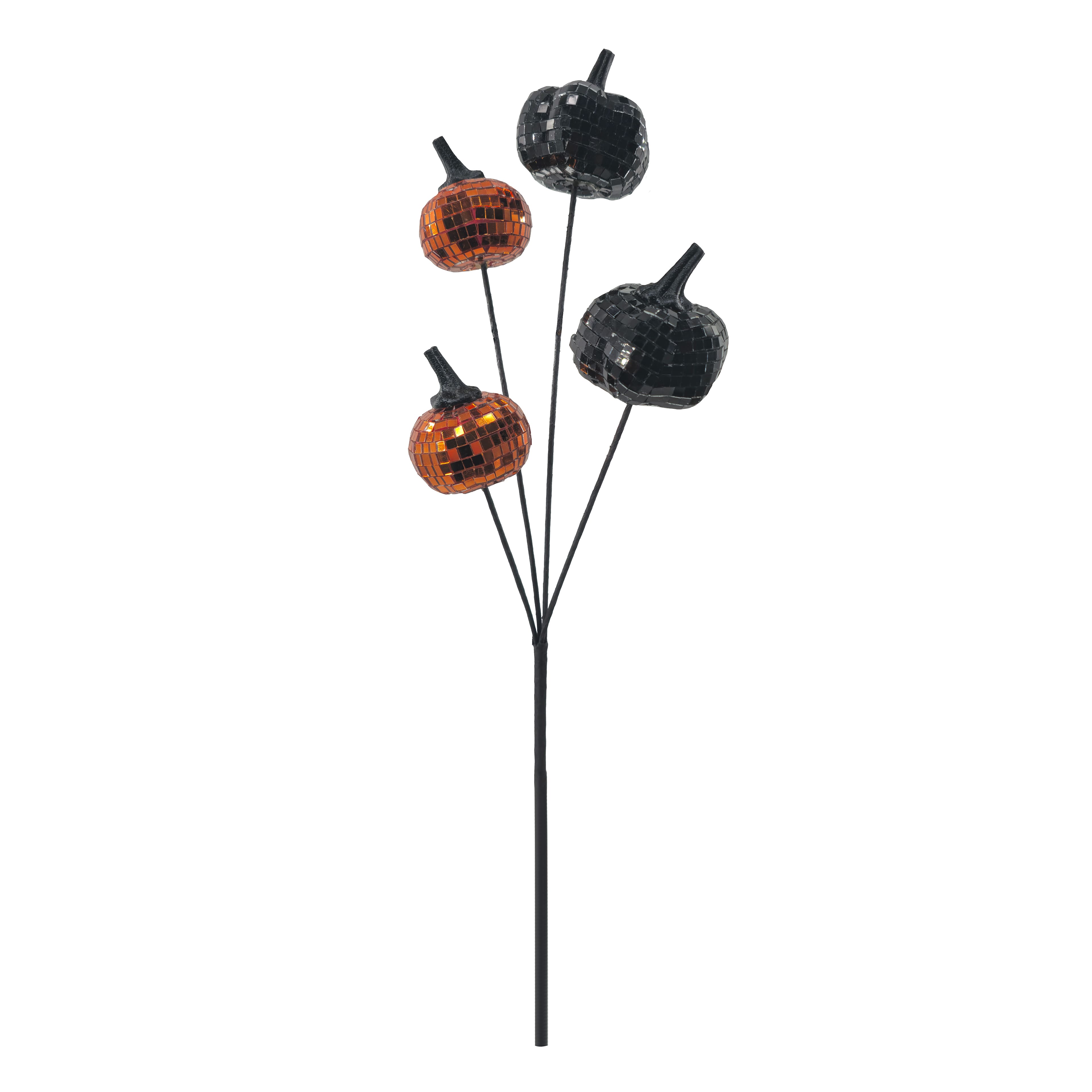 27" Black & Orange Disco Pumpkin Stem by Ashland®