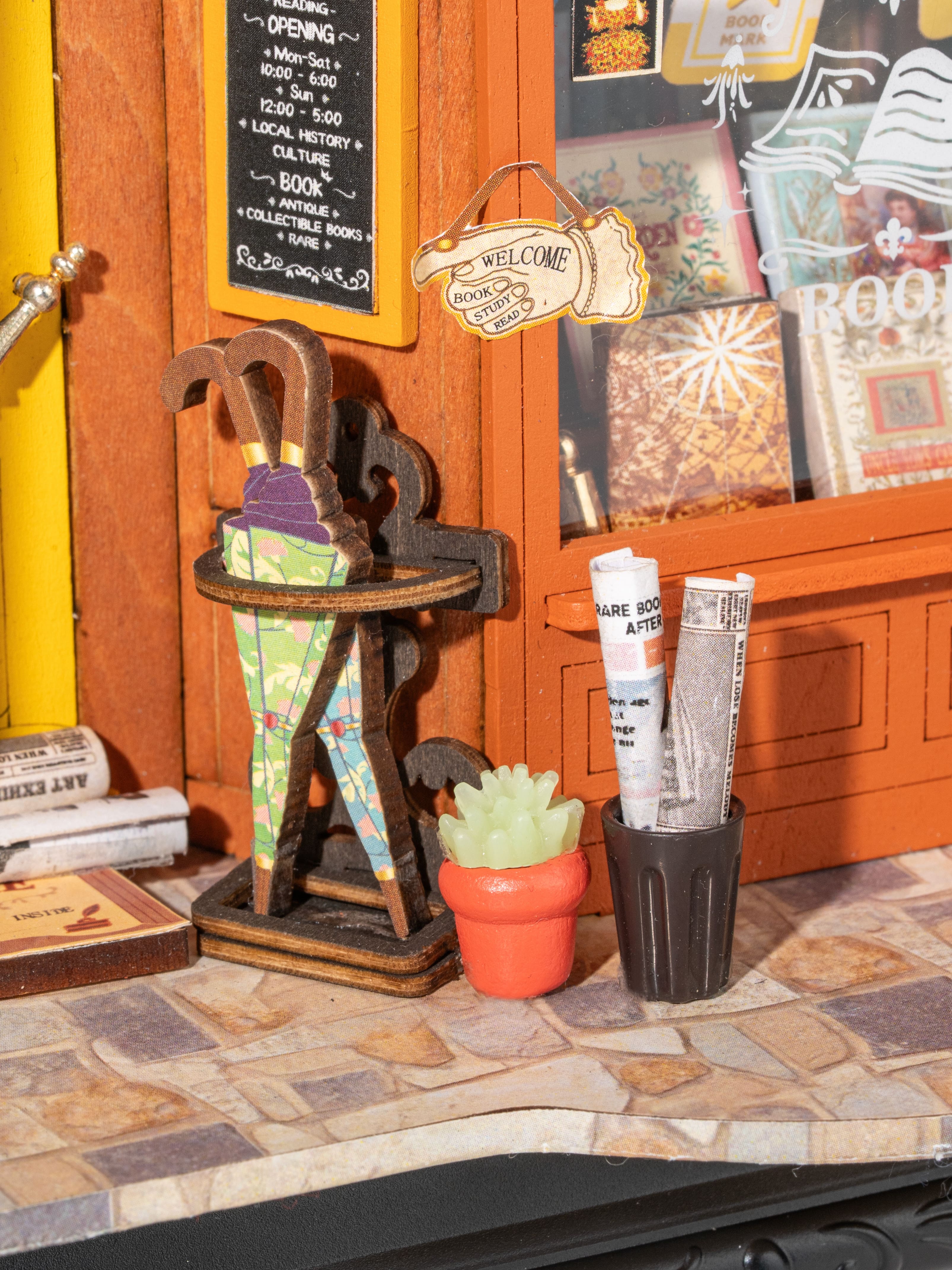 Rolife® Story Frames Old Times Bookstore Miniature Diorama Kit