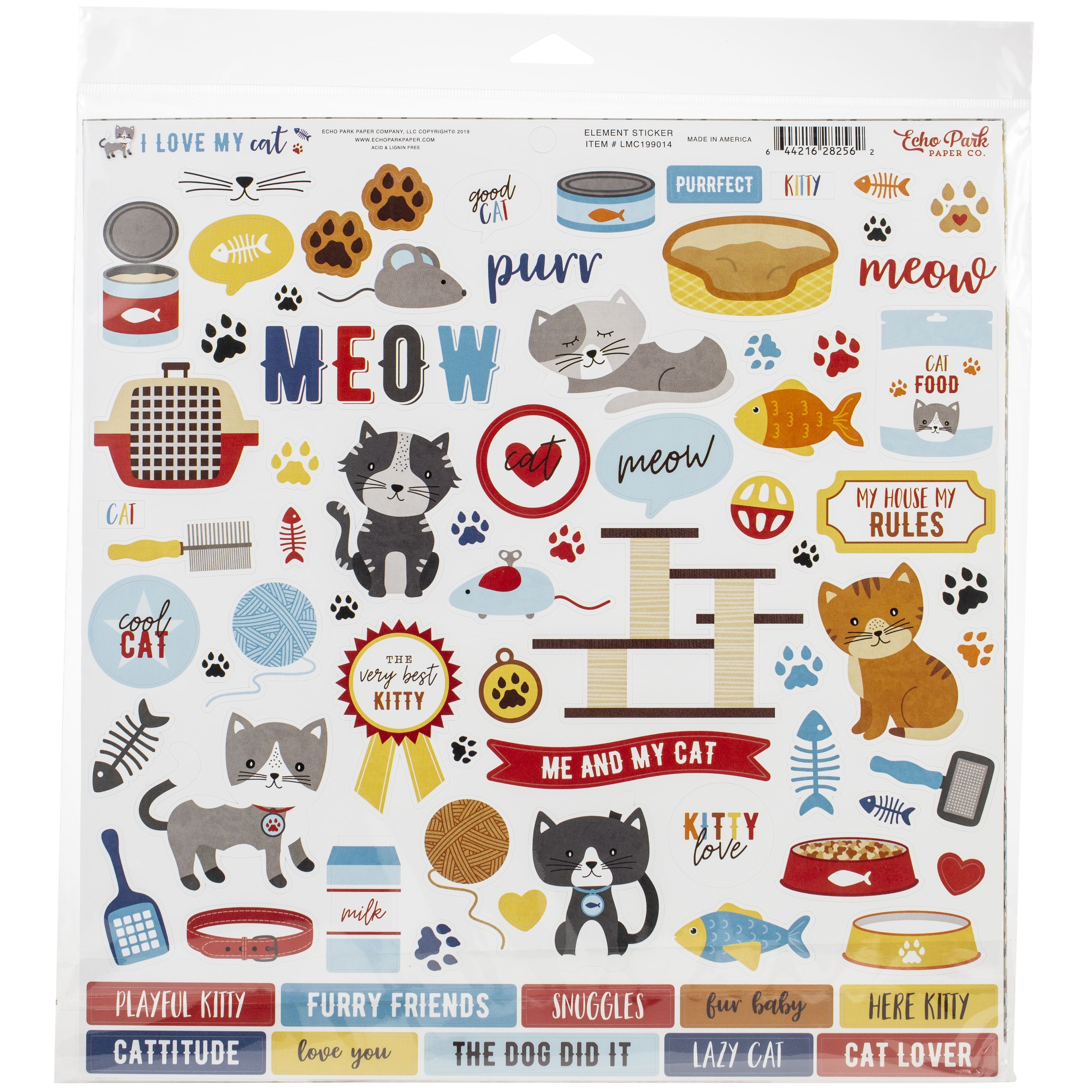 Echo Park™ I Love My Cat Collection Kit, 12" x 12"