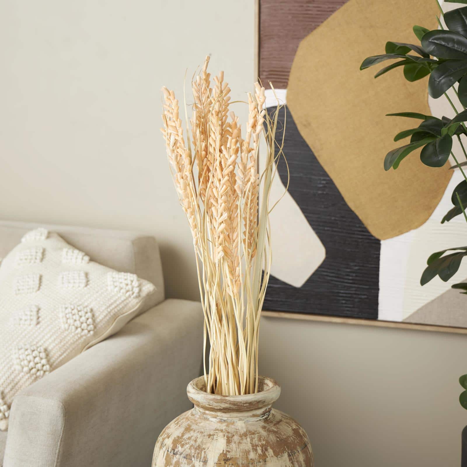 41" Orange Dried Natural Foliage Plant Floral Bouquet