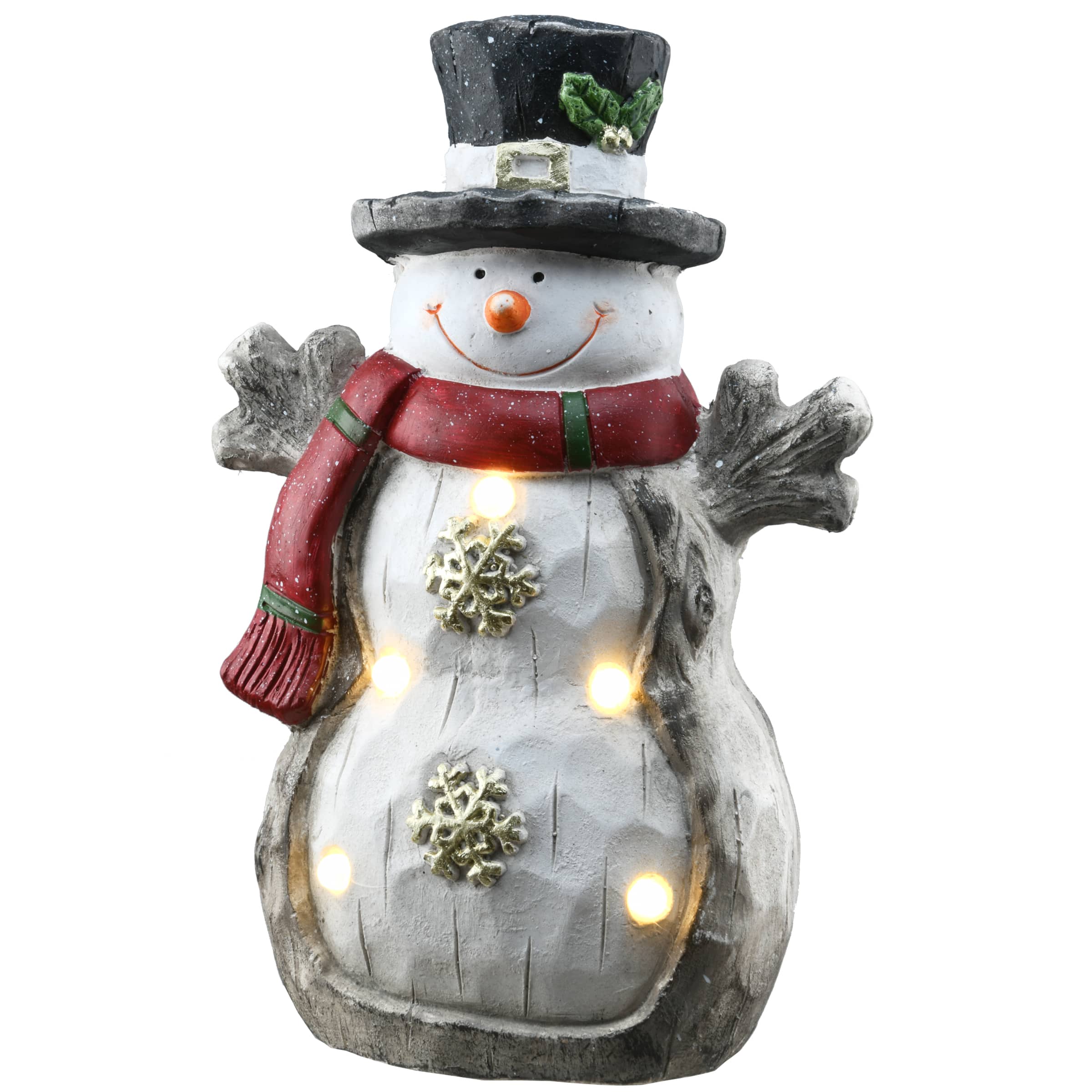 16.5" Lighted Snowman Décor Piece