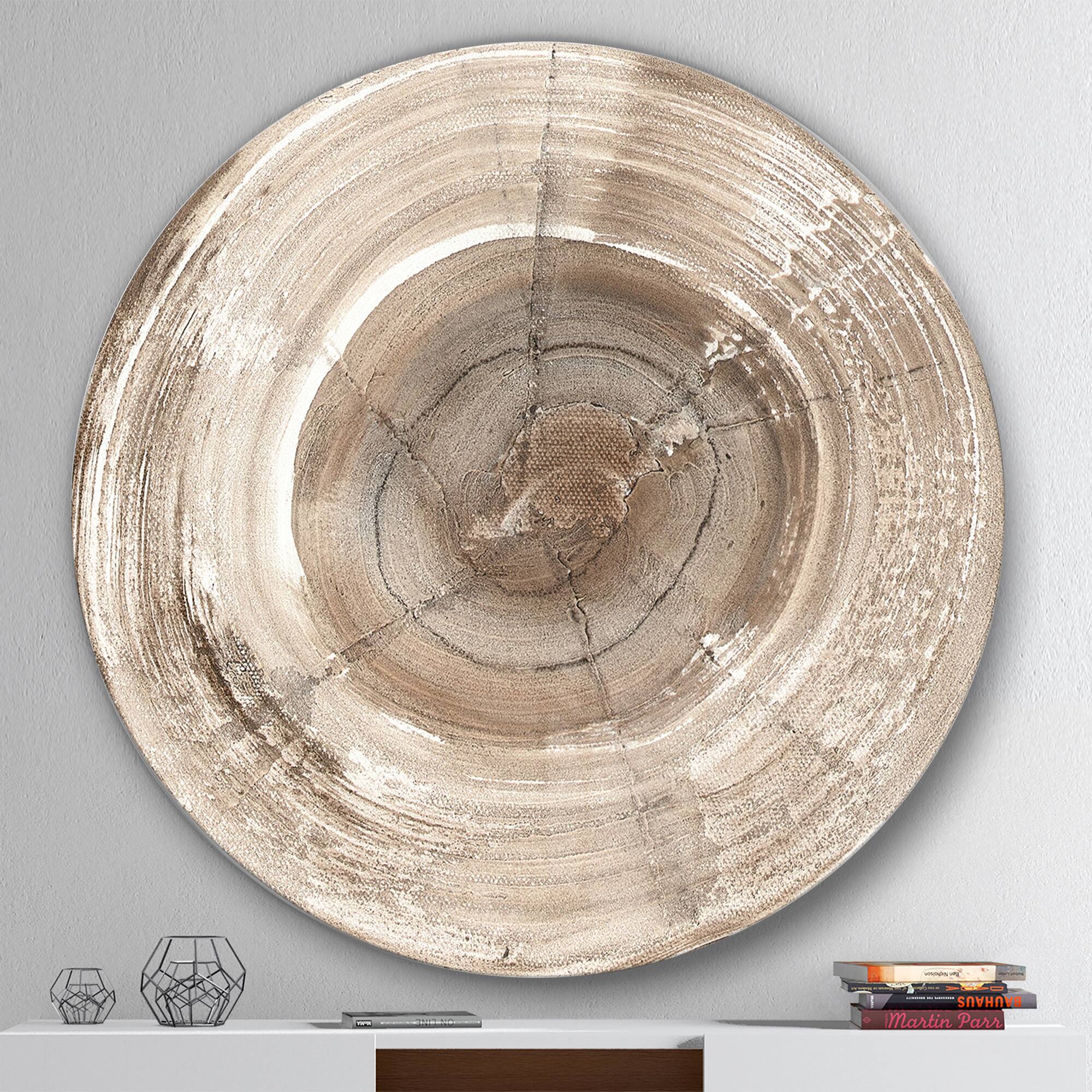Designart - Circle natural elements II - Geometric Metal Circle Wall Art