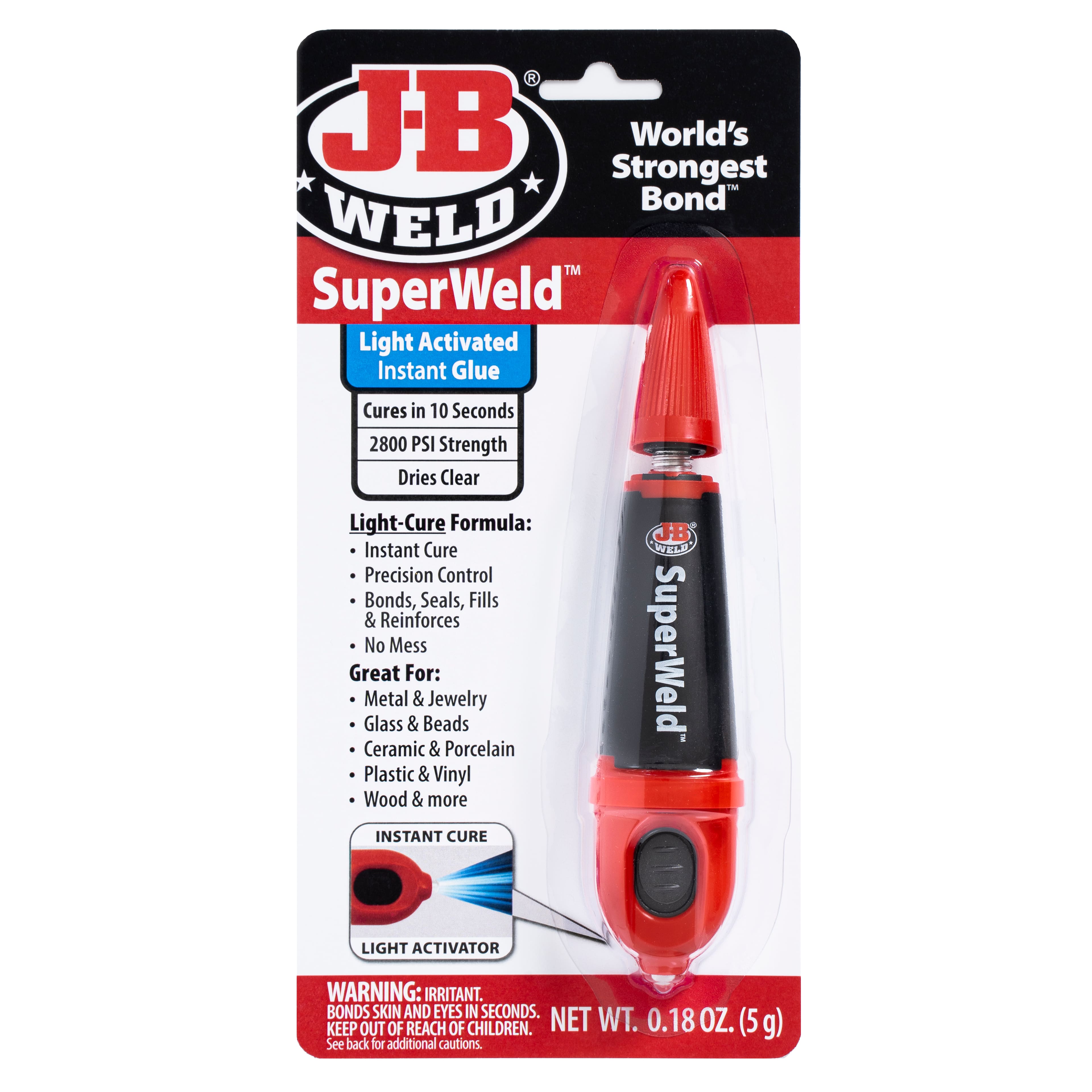 6 Pack: J-B Weld® Superweld™ Light Activated Instant Glue