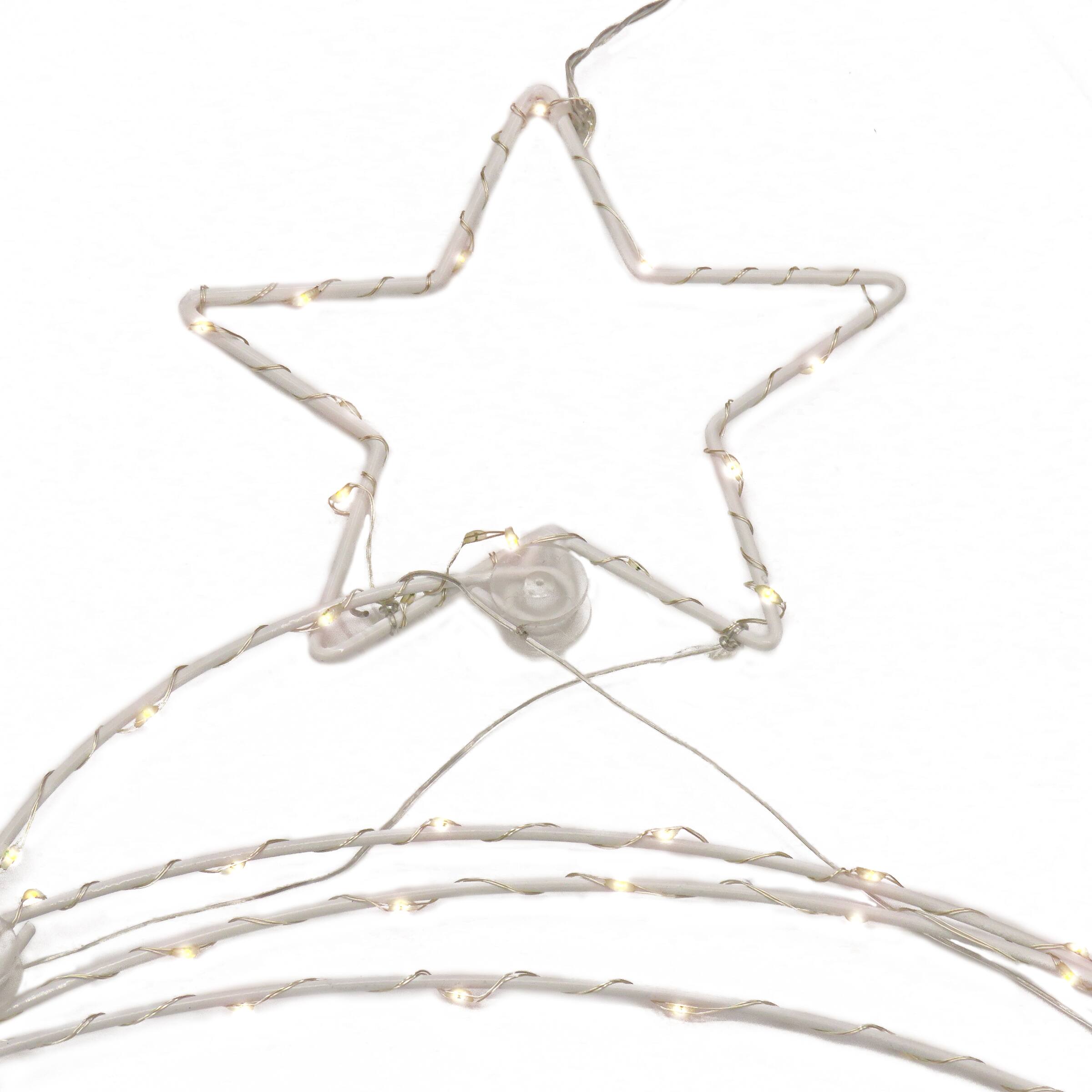 37" Pre-Lit LED Hanging Metal Wire Tree Decoration