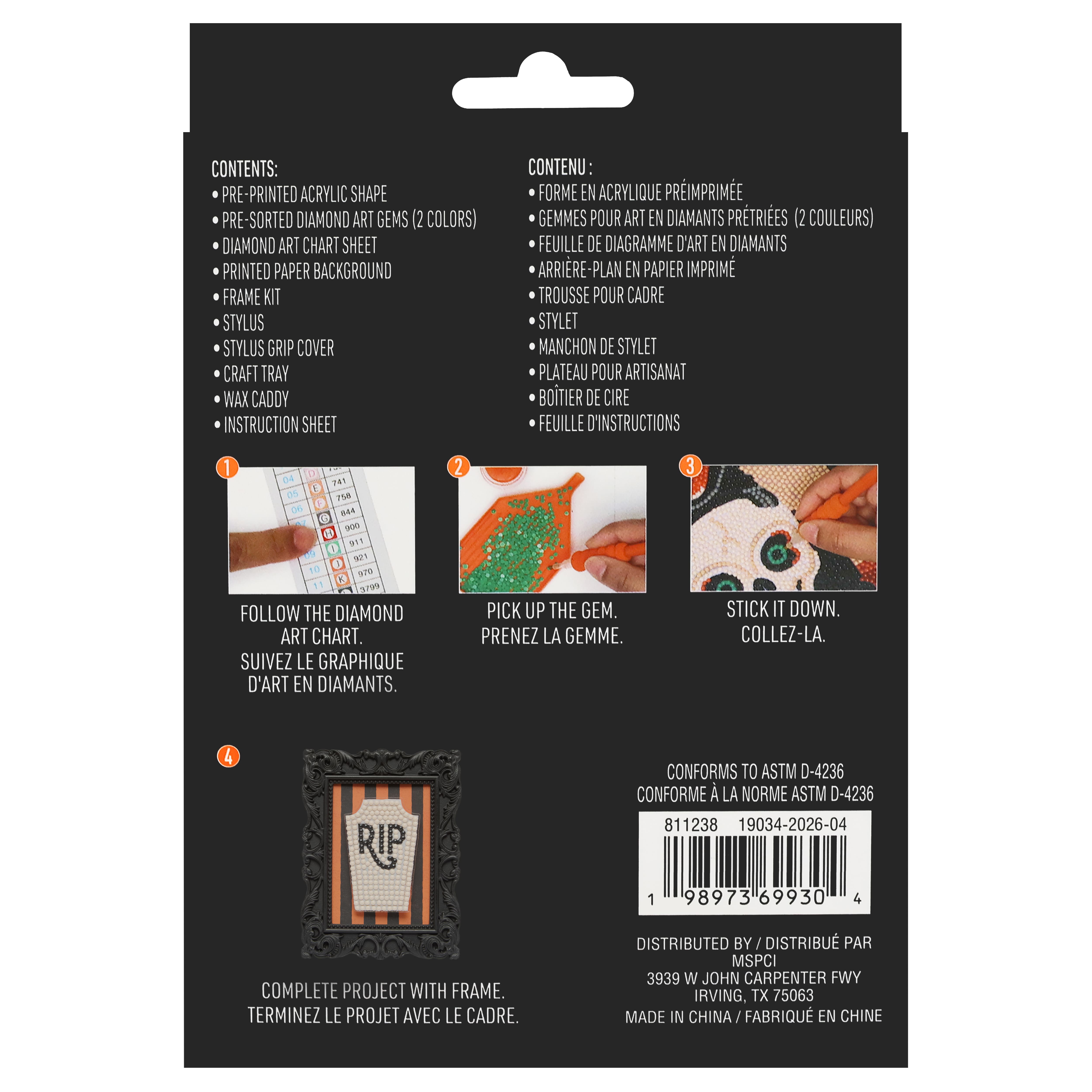 2" x 3" Headstone Acrylic Surface Diamond Art Kit with Frame by Make Market®