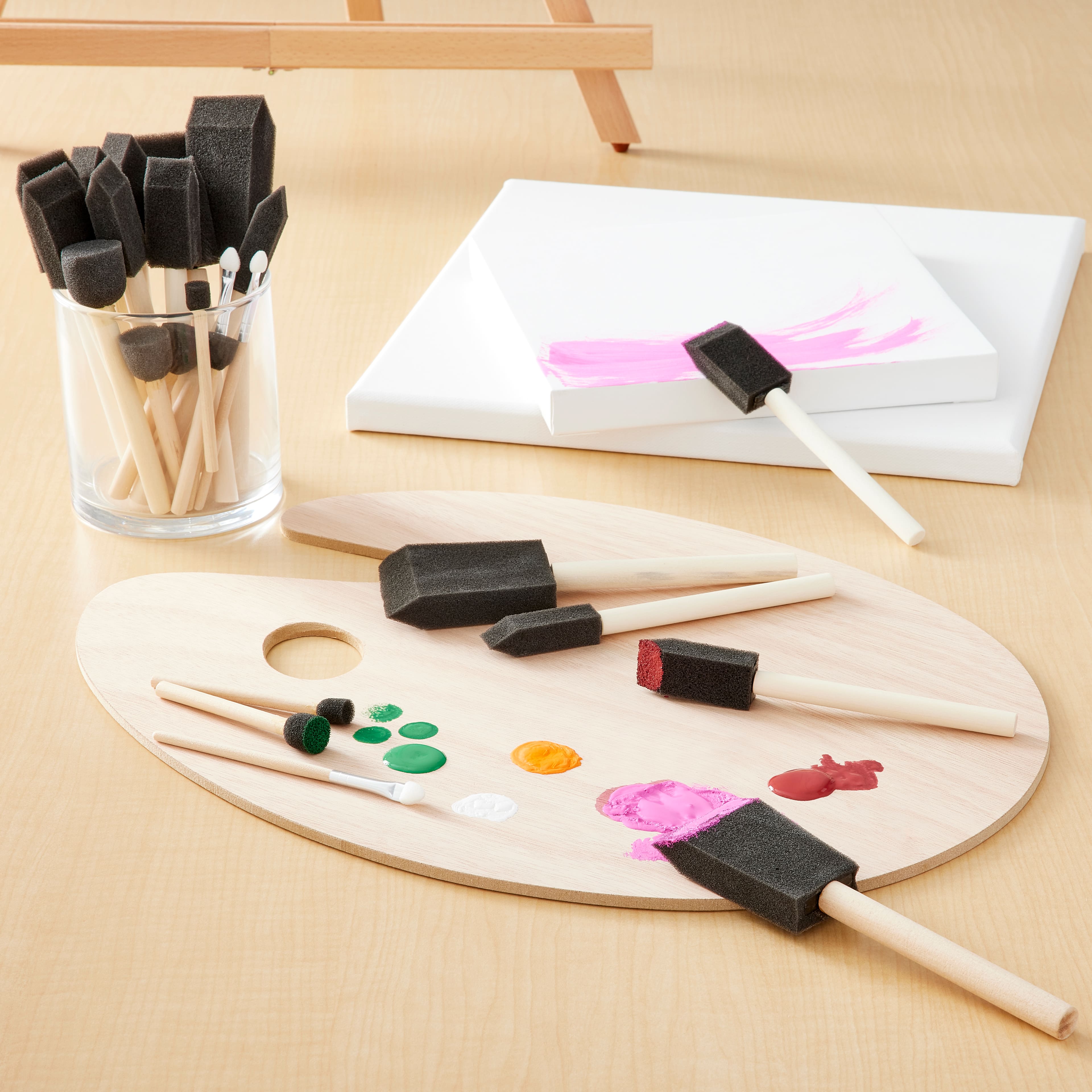 12 Packs: 25 ct. (300 total) Foam Brush Variety Set by Craft Smart®