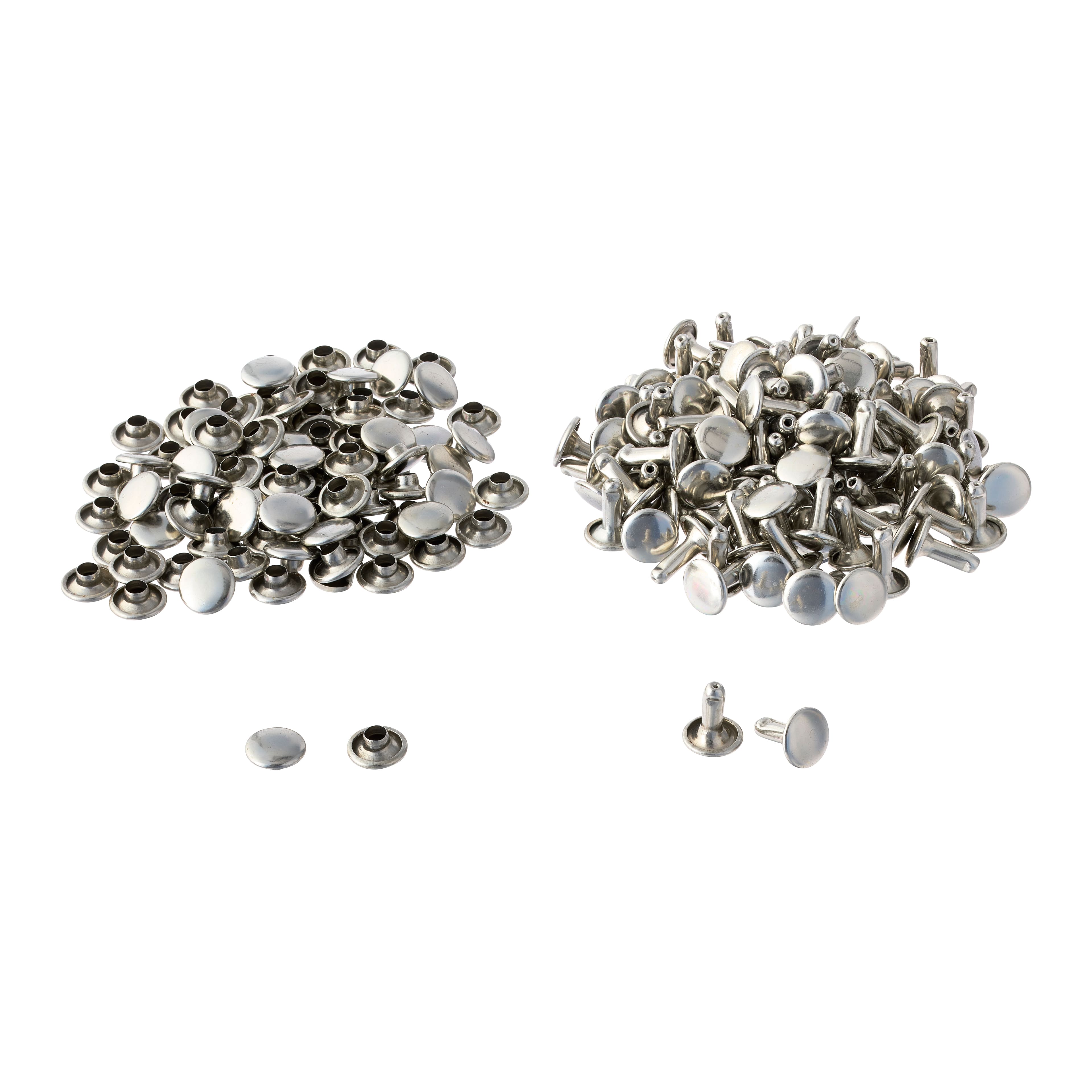 Medium Nickel Double-Cap Rivets, 100ct. by Make Market®