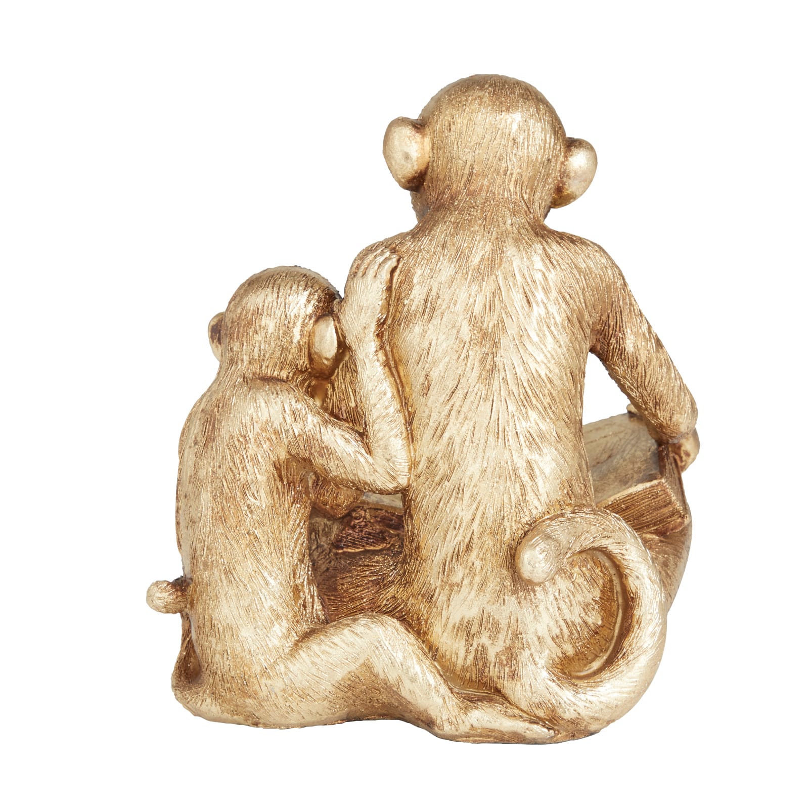 Gold Polystone Glam Sculpture, 7" x 9" x 6"