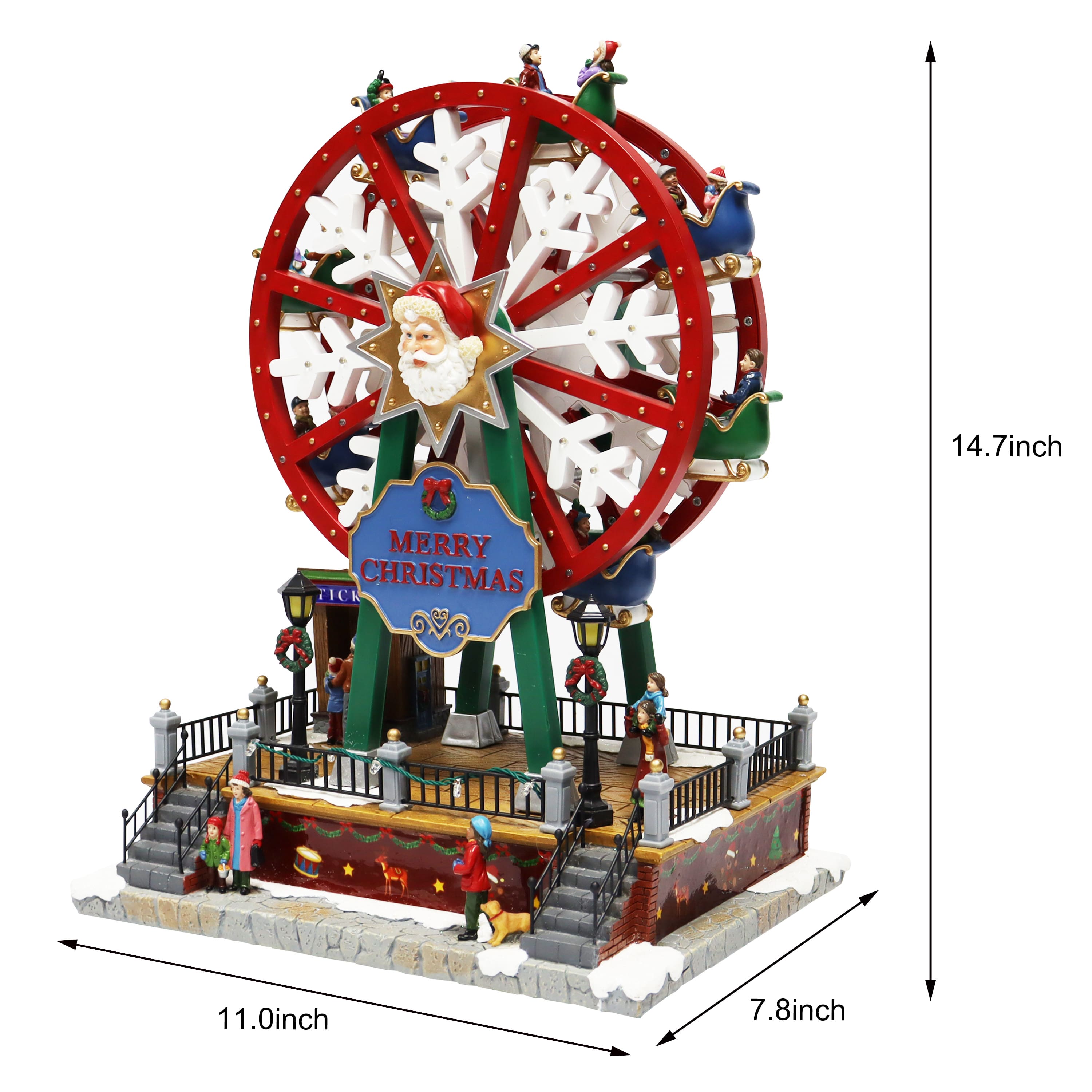 Moments in Time 14.8” Animated Carnival Ferris Wheel Décor