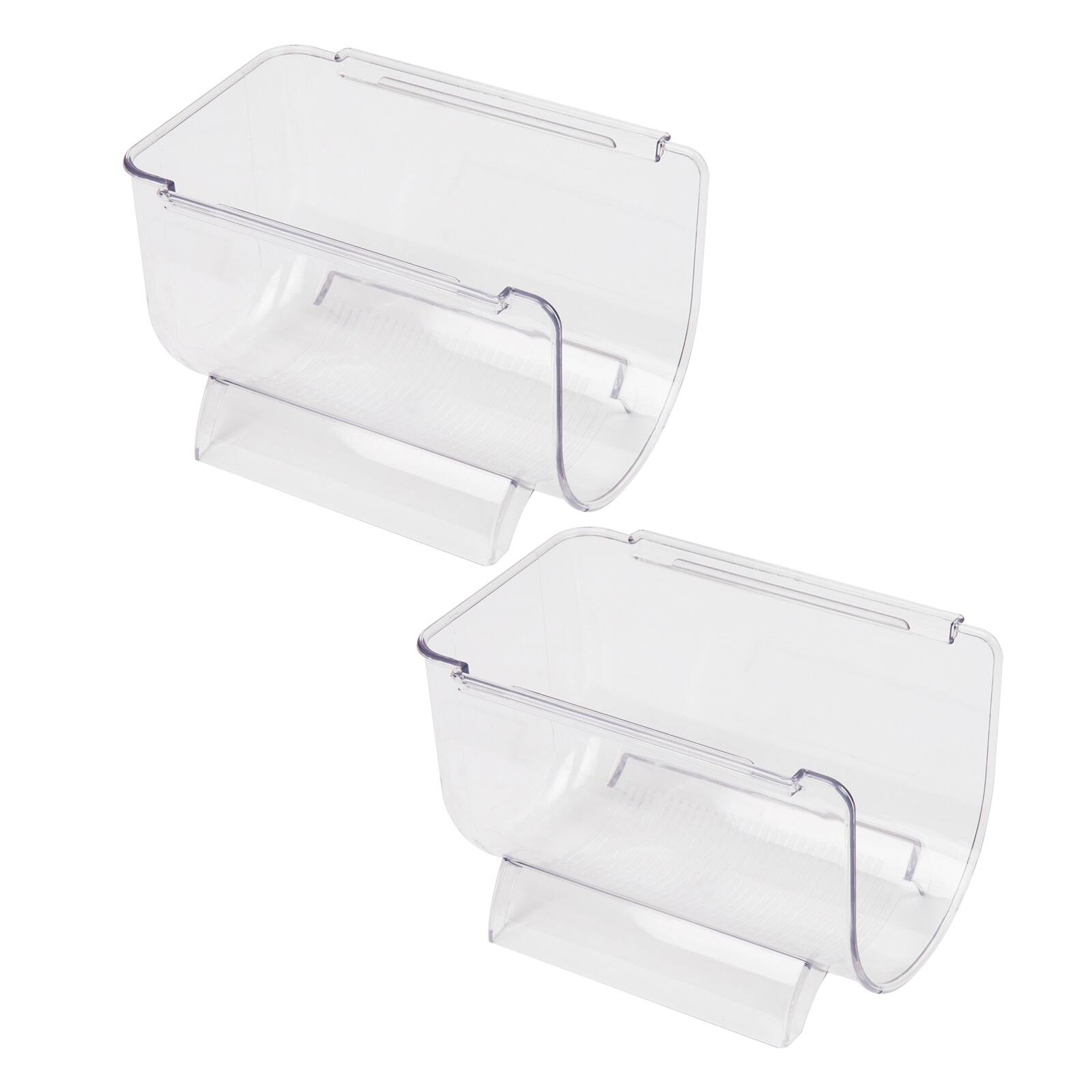 Mind Reader Clear Large 2 Liter Bottle Stackable Refrigerator Bin Storage Set