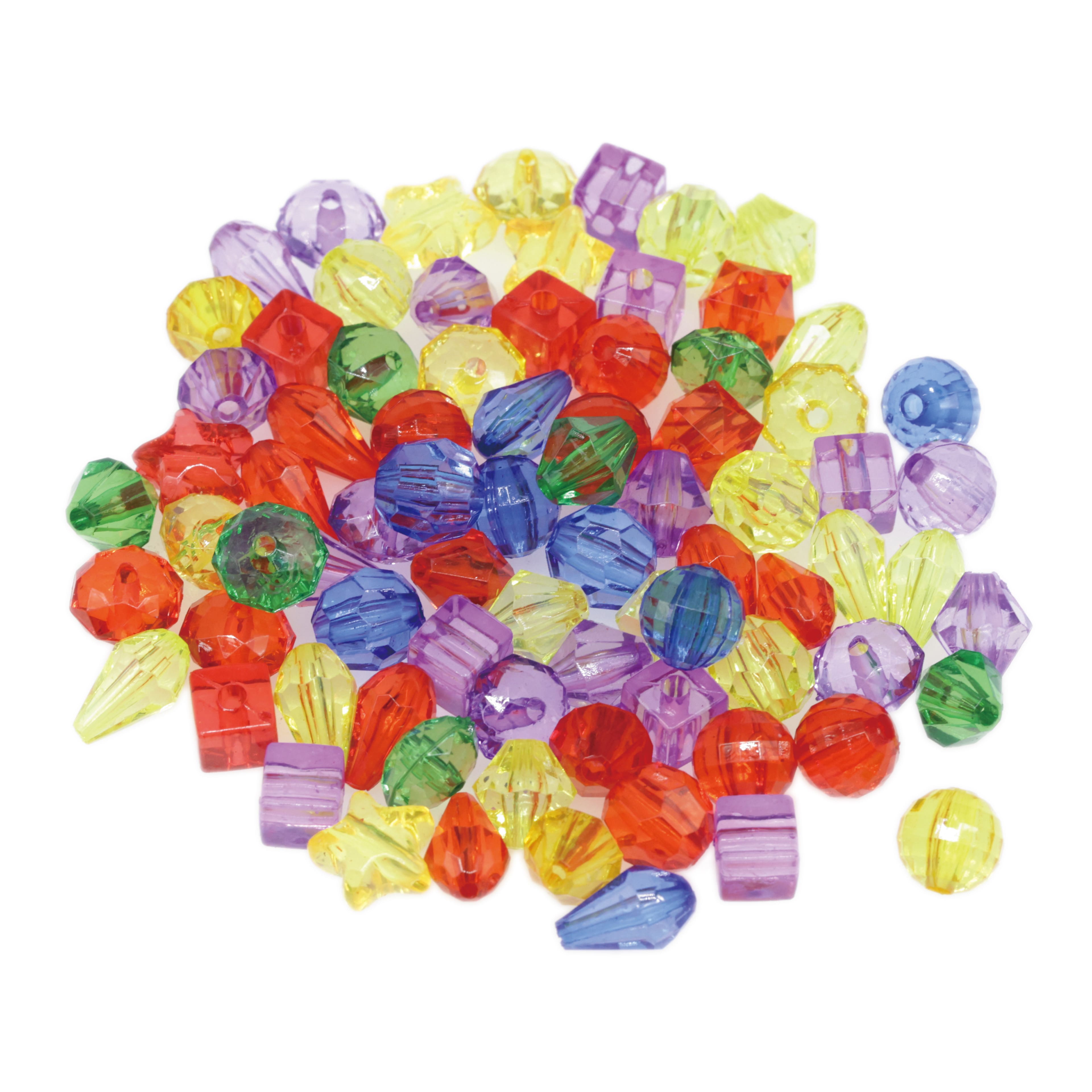 12 Packs: 280 ct. (3,360 total) Rainbow Mixed Shape Faceted Beads by Creatology™