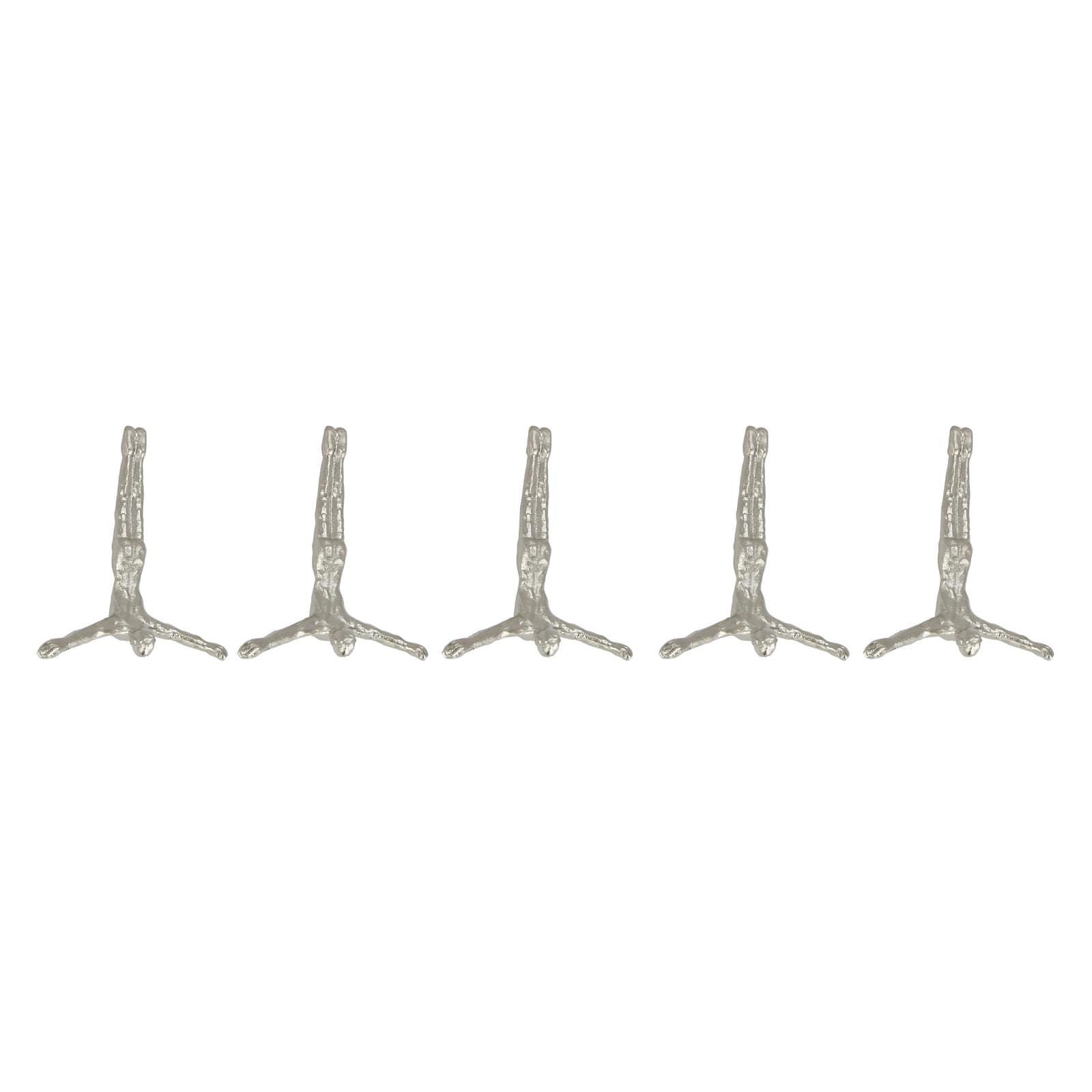10" Aluminum Modern Figurine Wall Décor Set