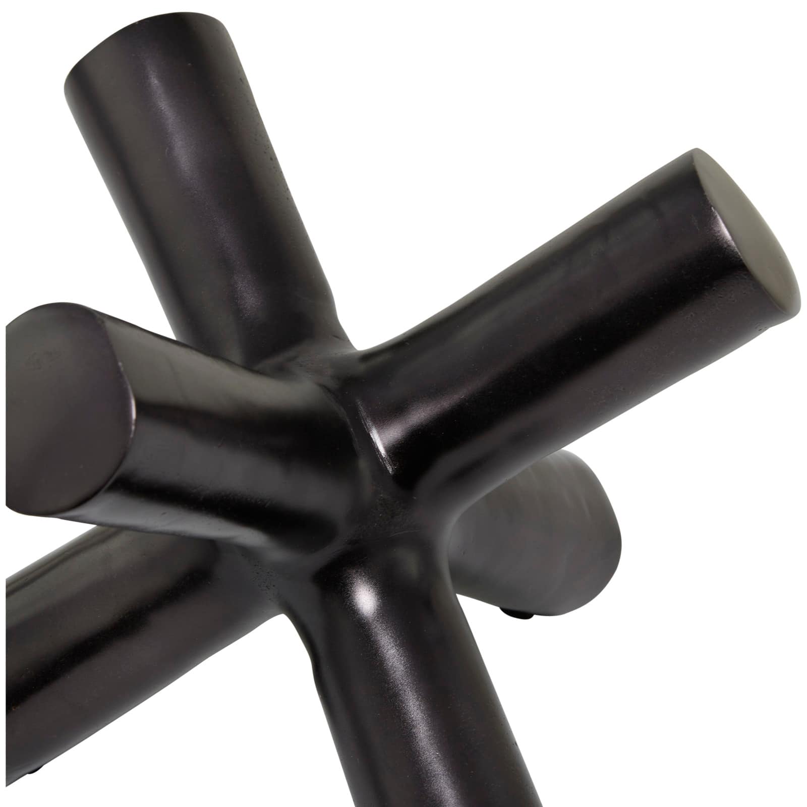 Black Aluminum Jack Abstract Tabletop Sculpture