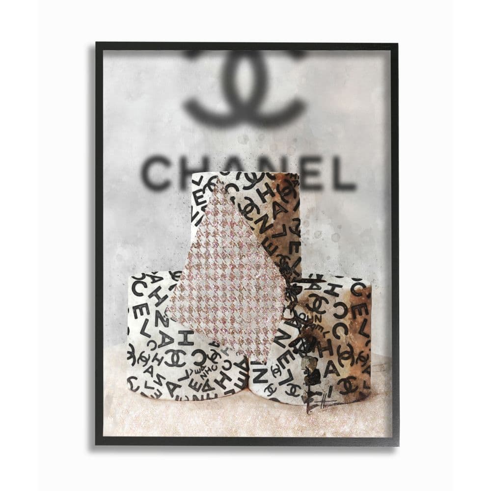 Stupell Industries Fashion Forward Toilet Paper Designer Detail Framed Wall Art