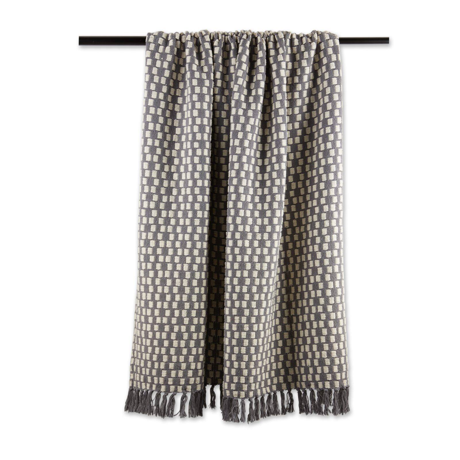 DII® Gray Urban Check Throw
