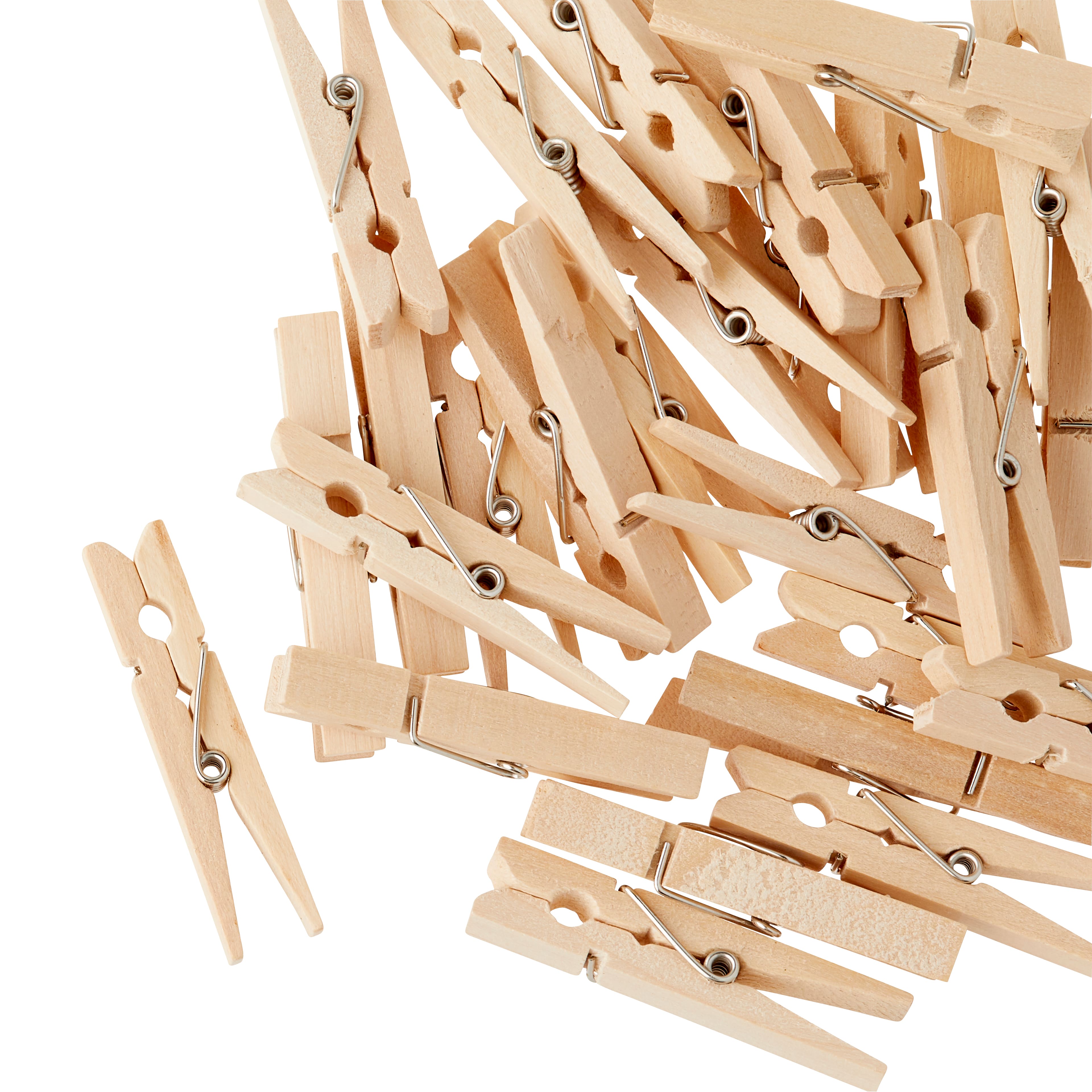 12 Packs: 30 ct. (360 total) Natural Brown Medium Clothespins by Recollections™