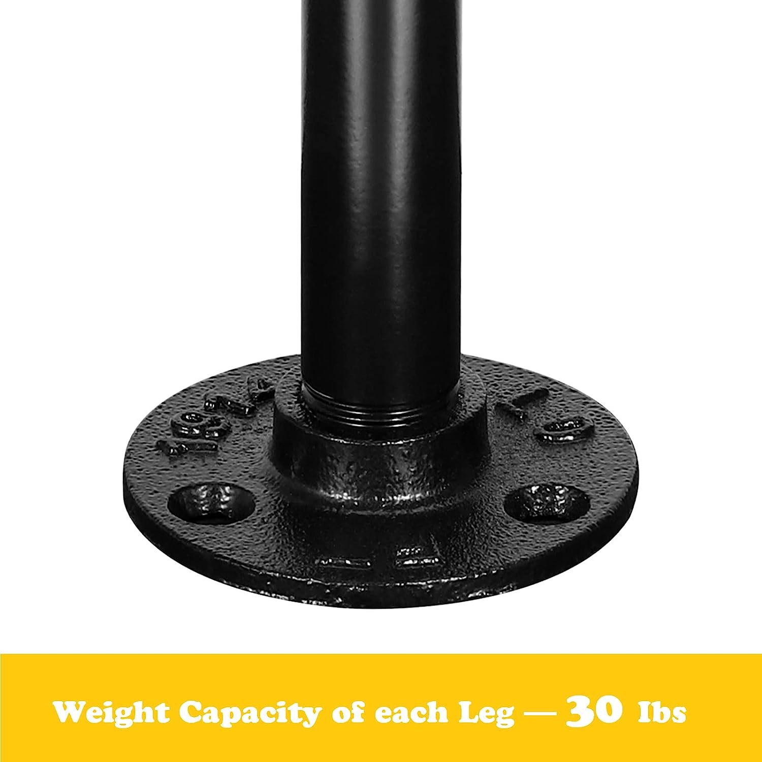 NEX™ Black Industrial Pipe Metal Table Legs with Casters, 4ct.