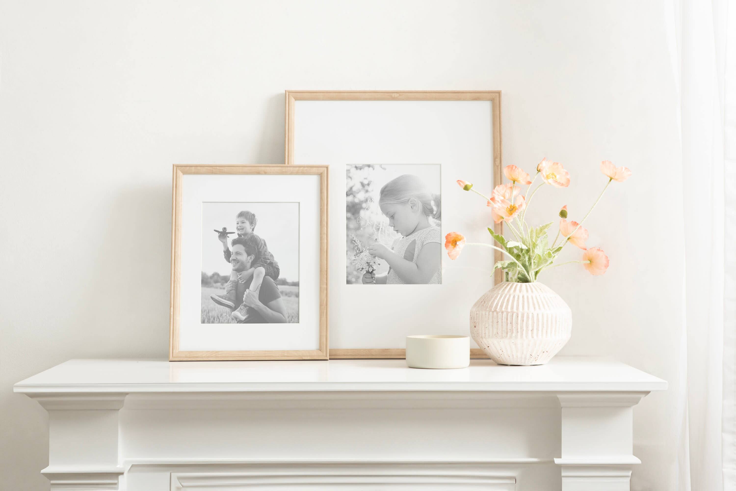 Kate and Laurel 16" x 20" Adlynn Photo Frame with 8" x 10" Mat