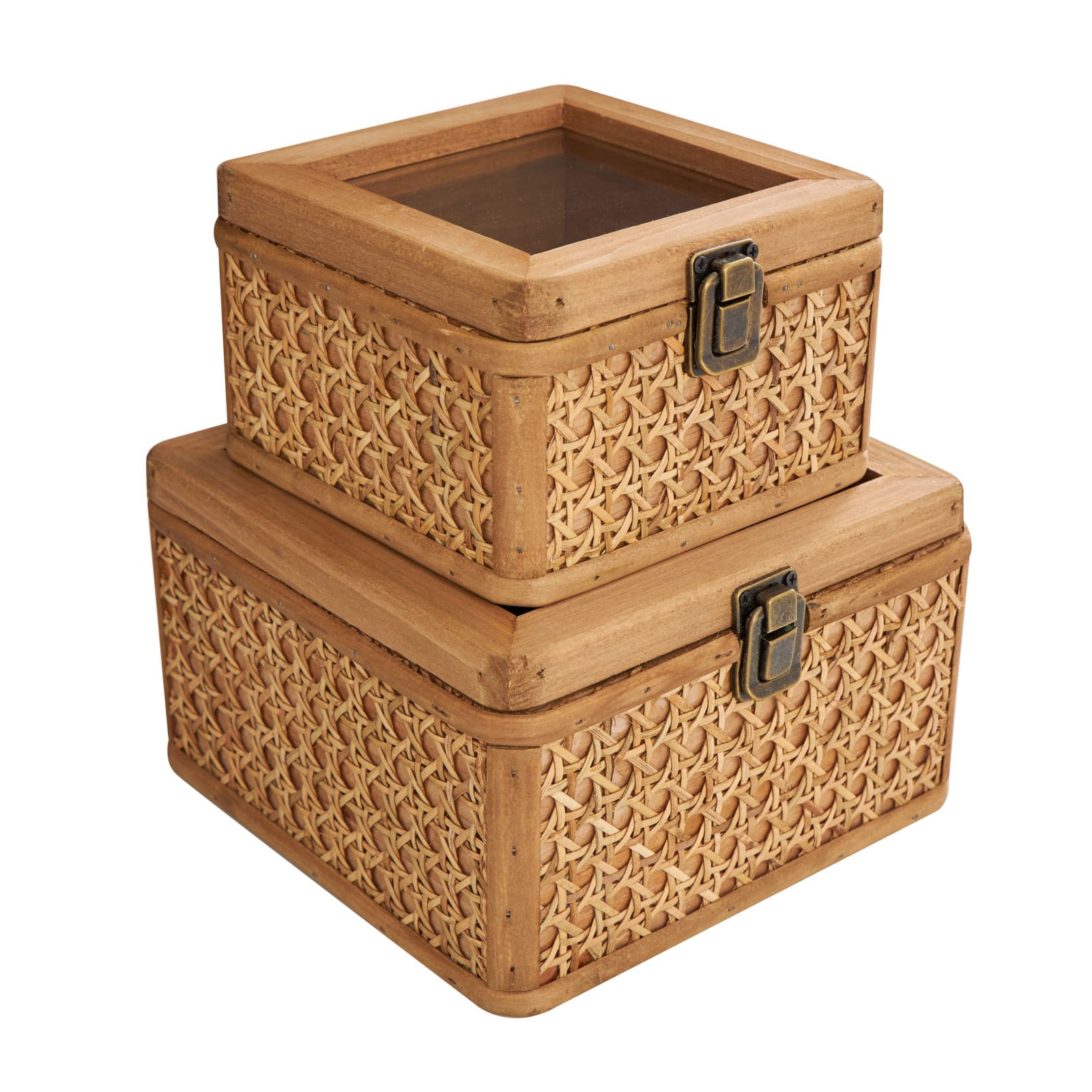 Brown Wooden Box Set