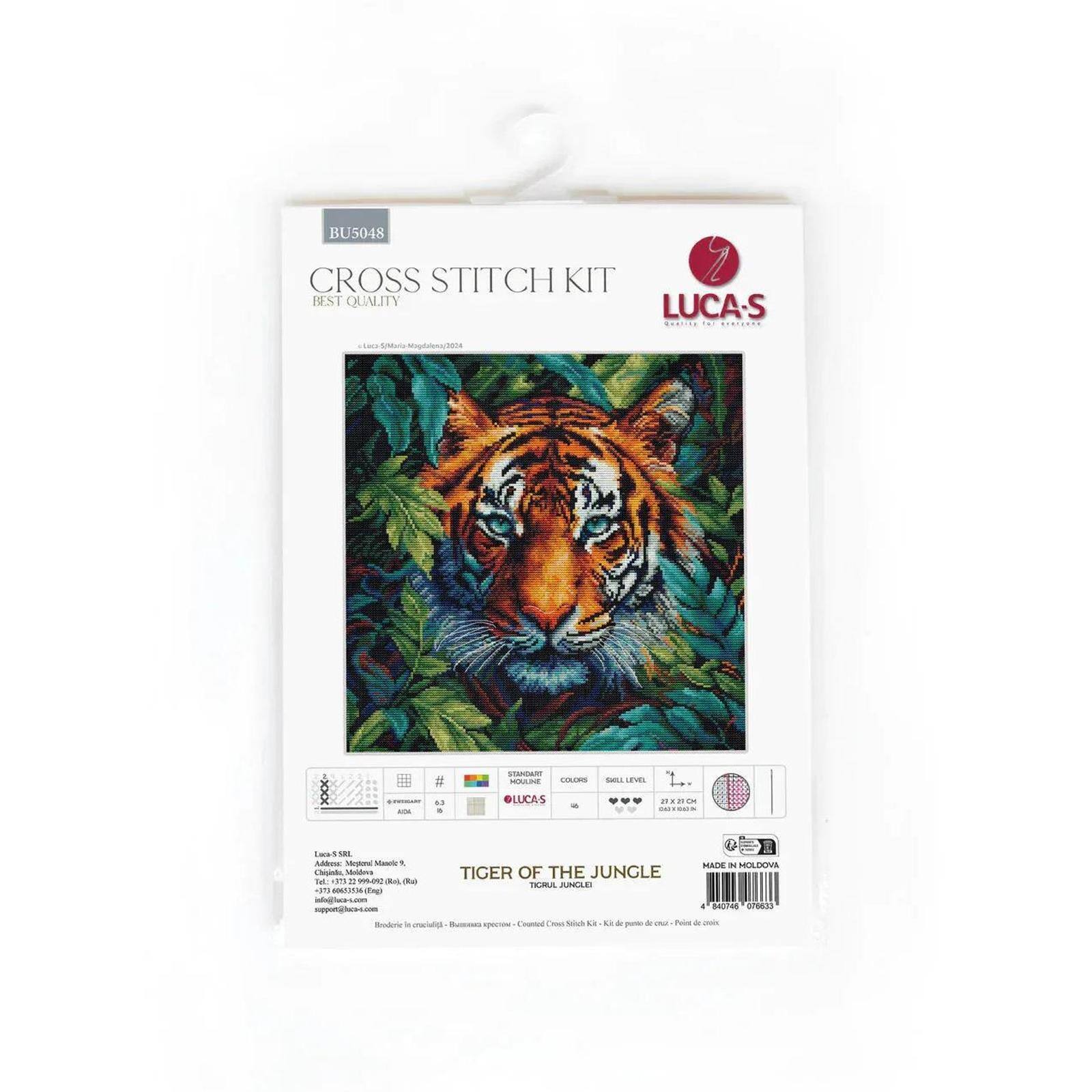 Luca-S Tiger of the Jungle Counted Cross Stitch Kit