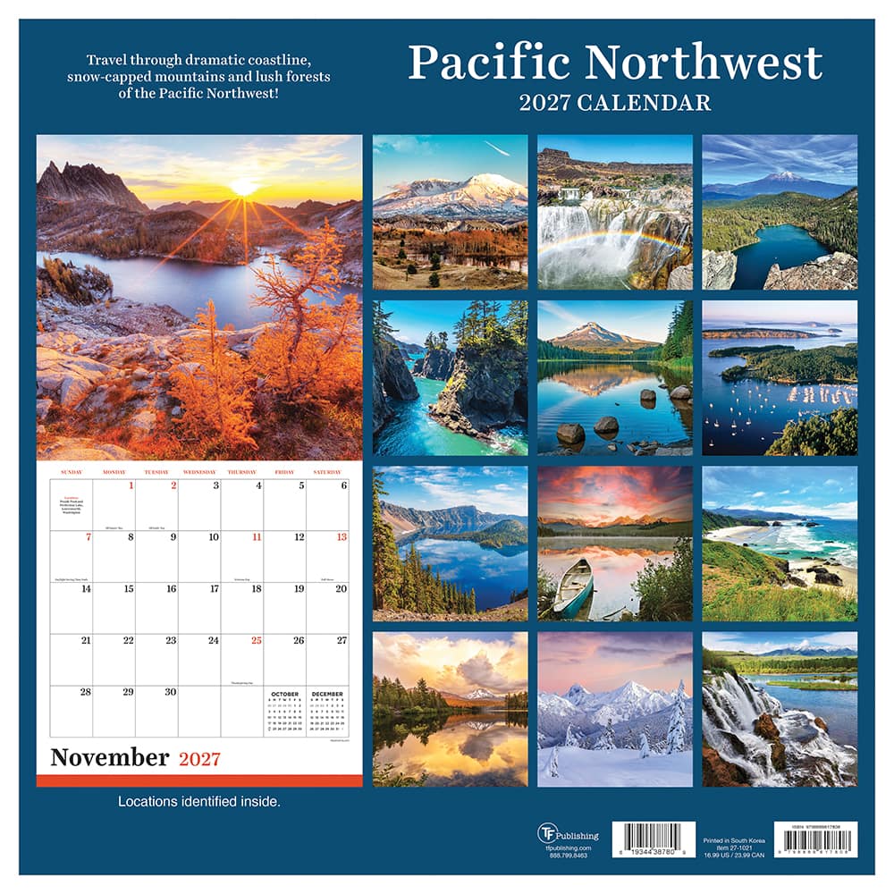 2027 Pacific Northwest Wall Calendar
