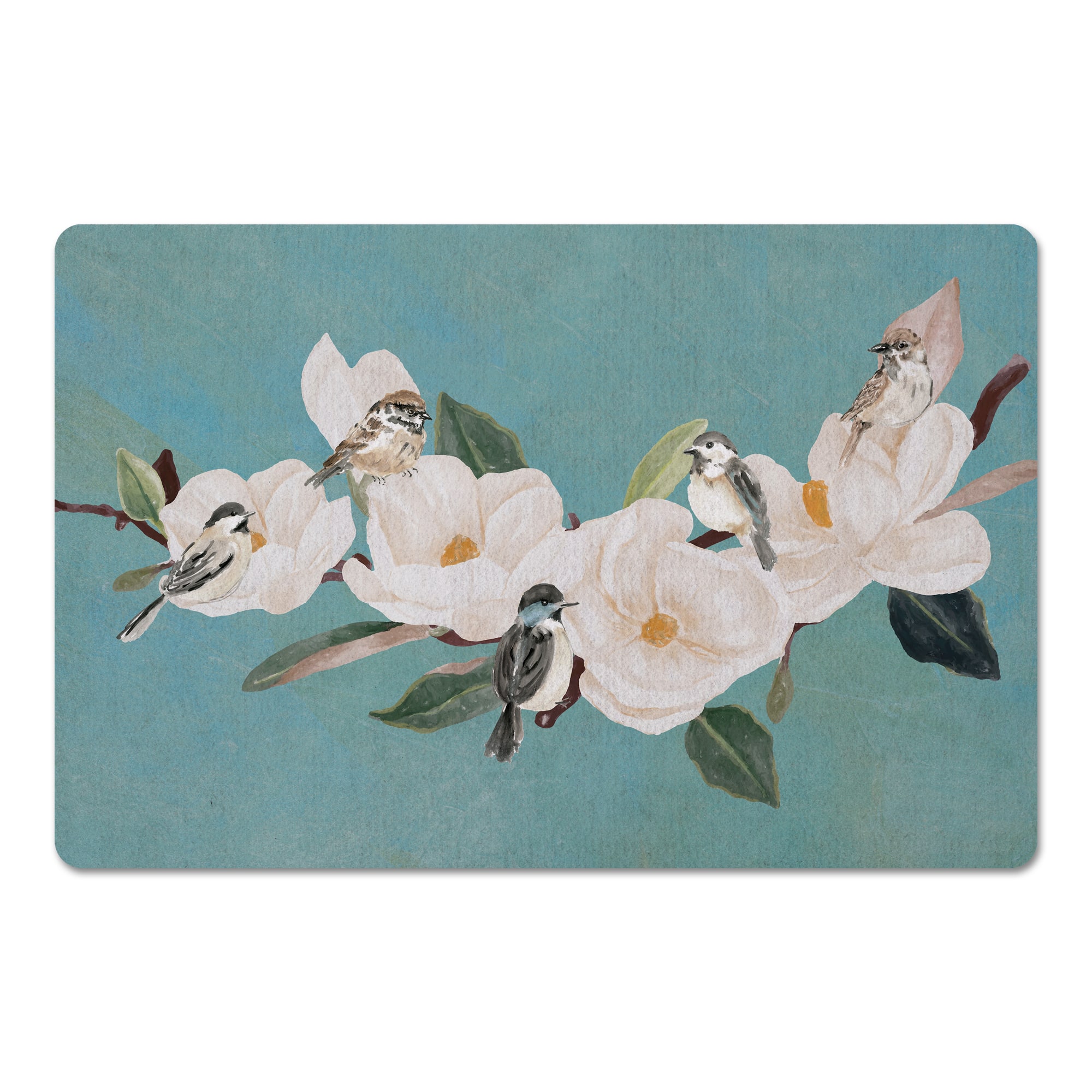 18" x 27" Birds & Magnolias Floor Mat