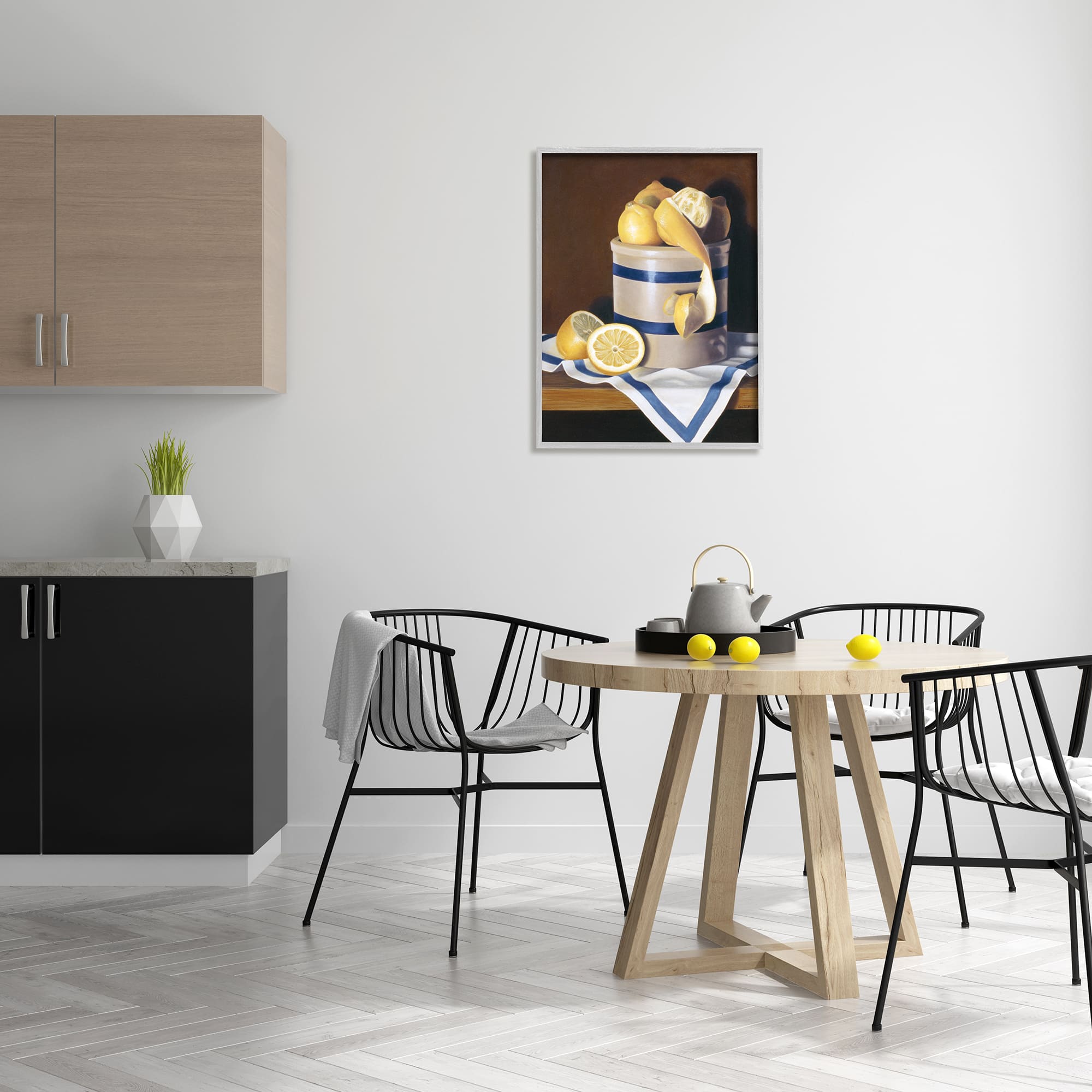 Stupell Industries Still-Life Country Lemon Peel in Jar Wall Art in Frame