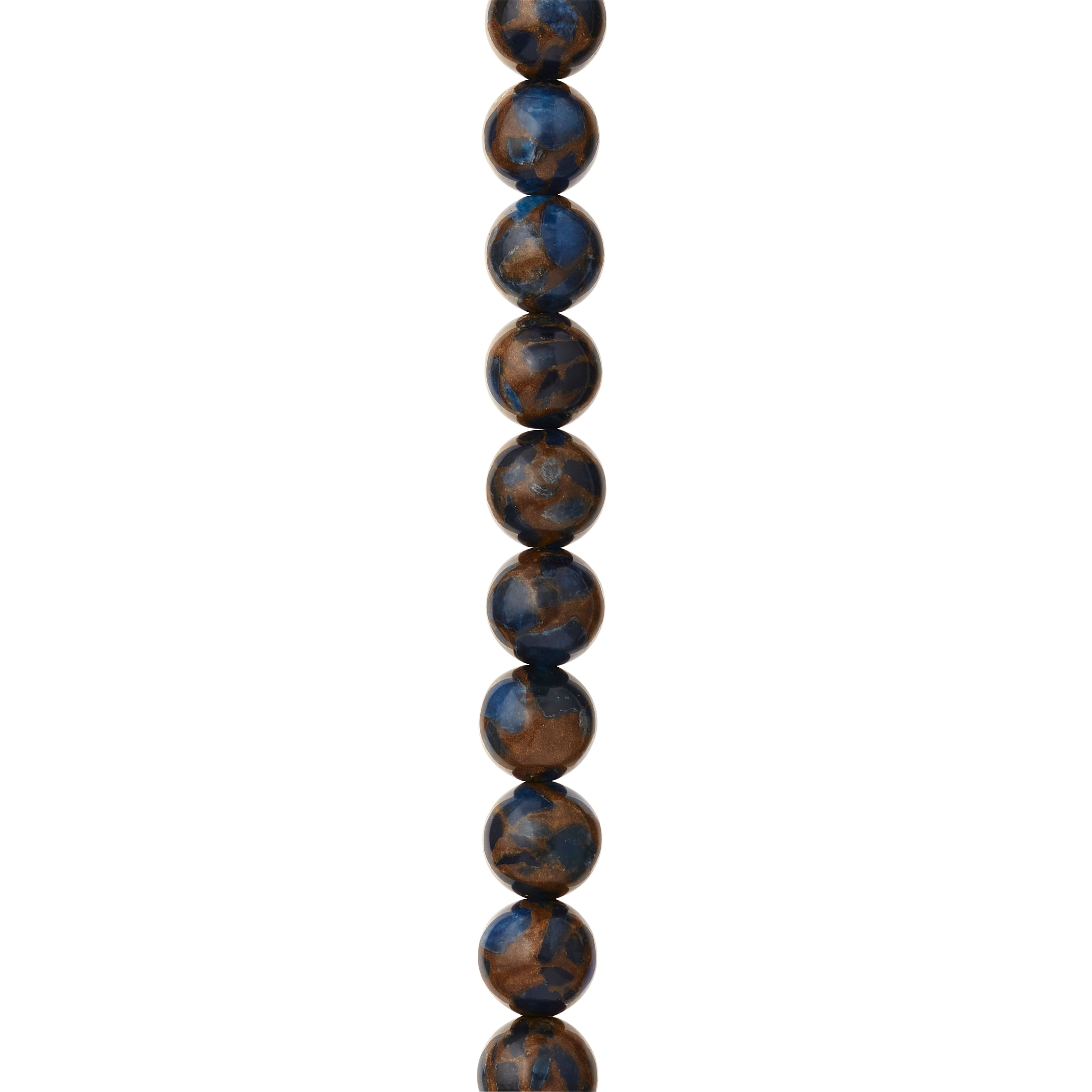 12 Pack: Sapphire Impression Jasper Round Beads, 8mm by Bead Landing®