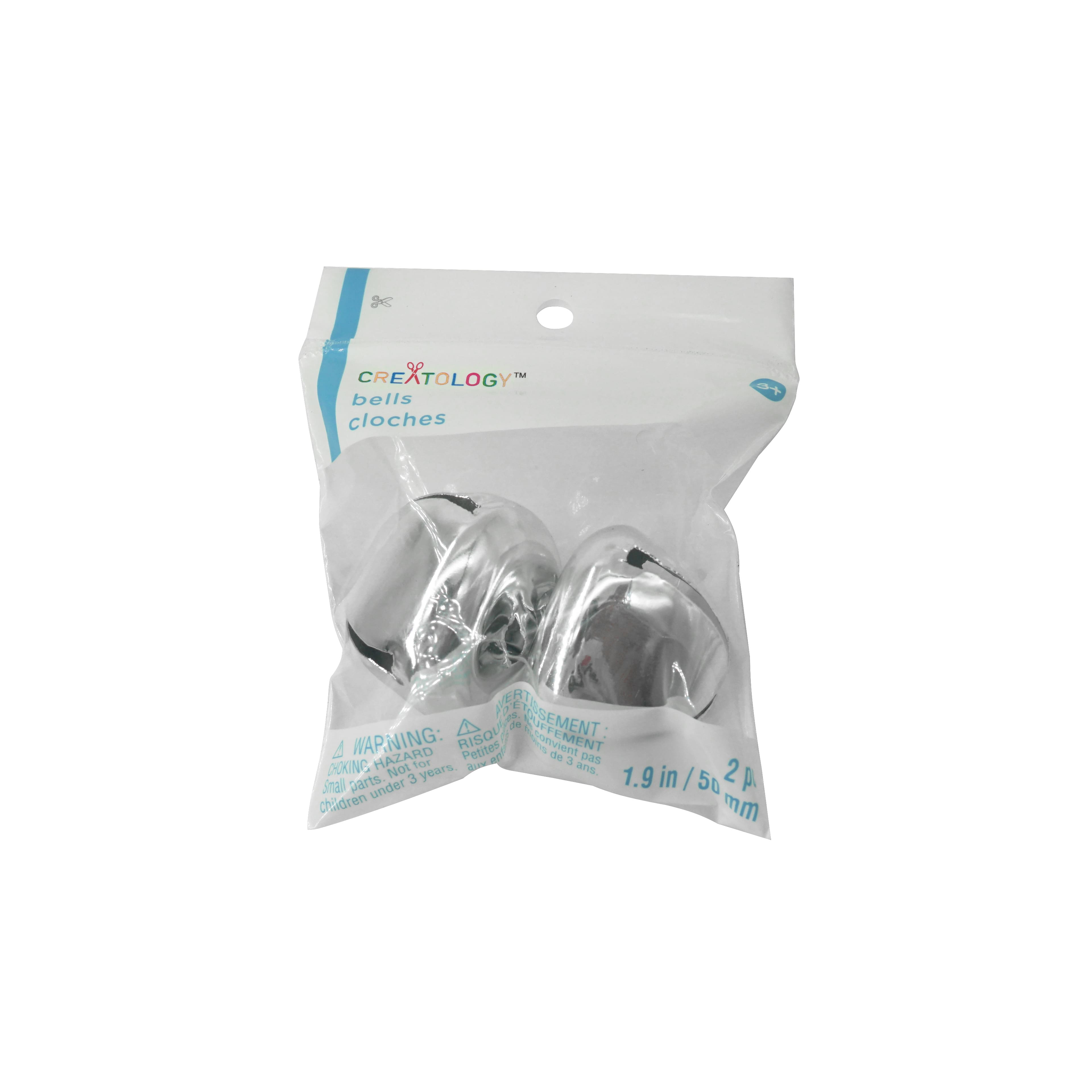 50mm Silver Jingle Bells by Creatology™