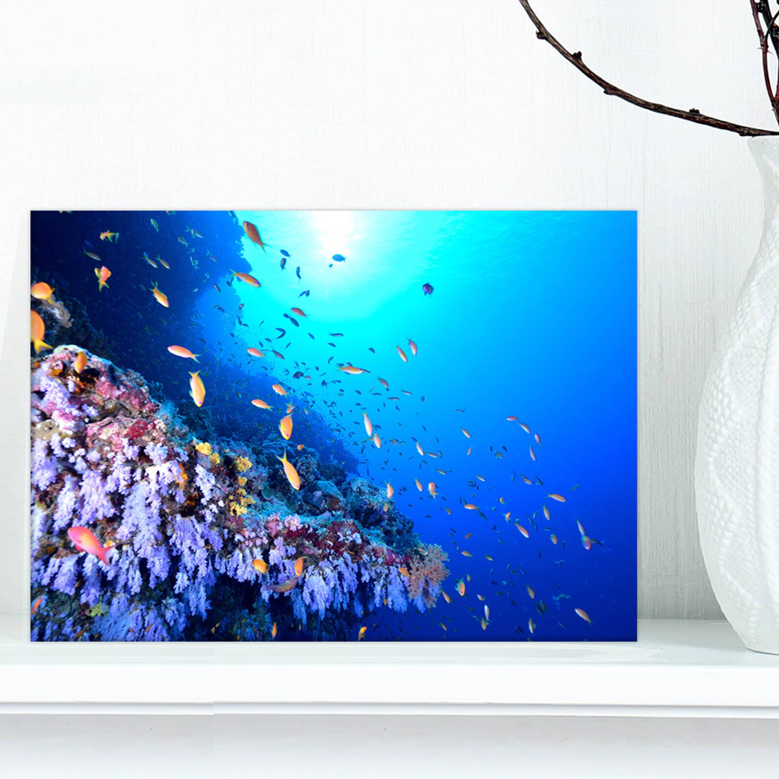 Designart - Coral Reef With Different fish Swimming