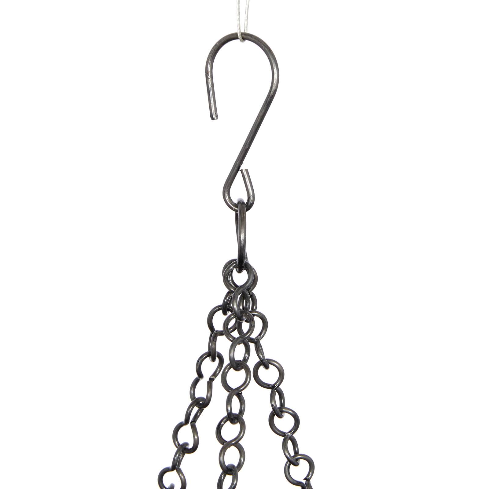Black Metal Glam Hanging Planter Set