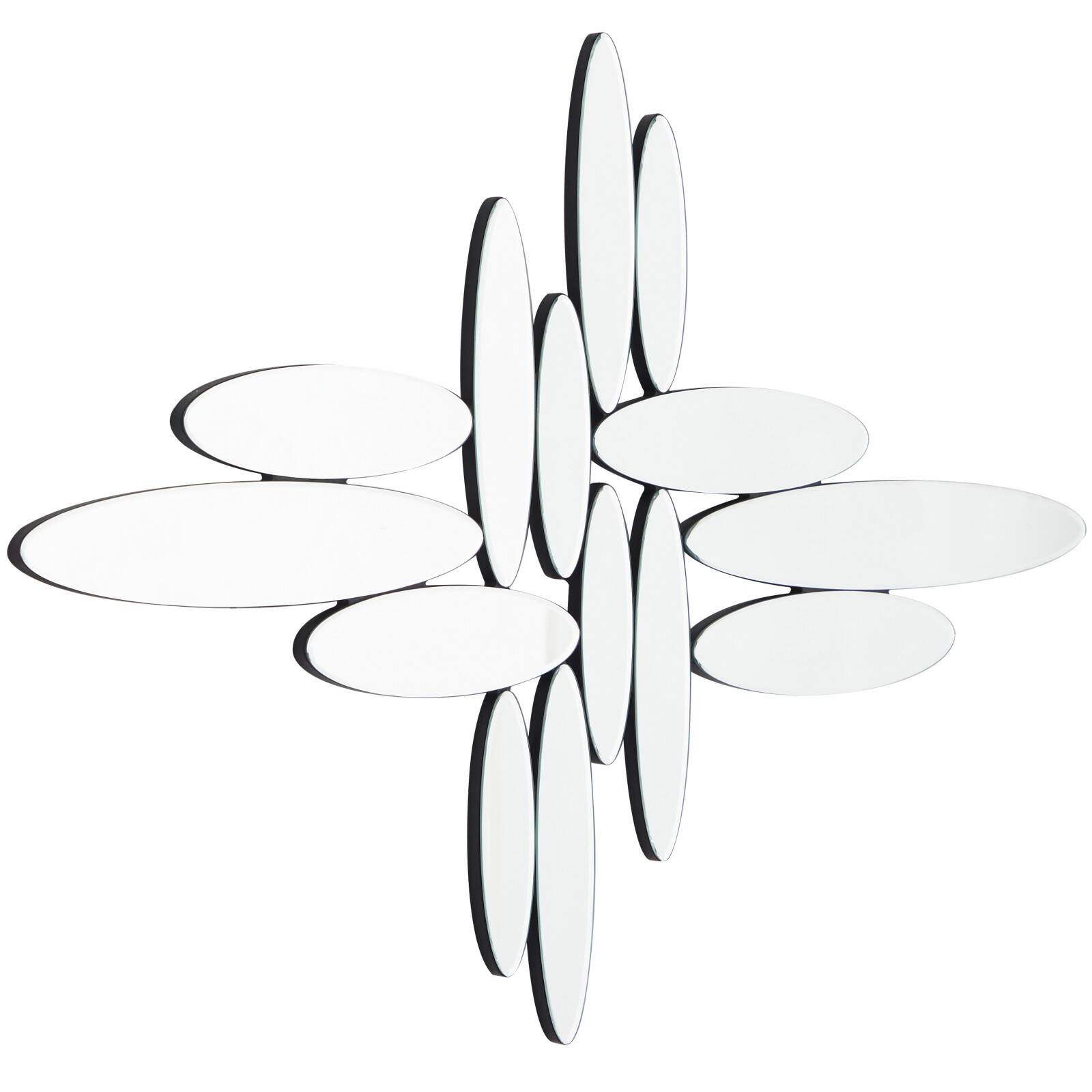 Silver Glass Frameless Wall Mirror 40" x 1" x 28"