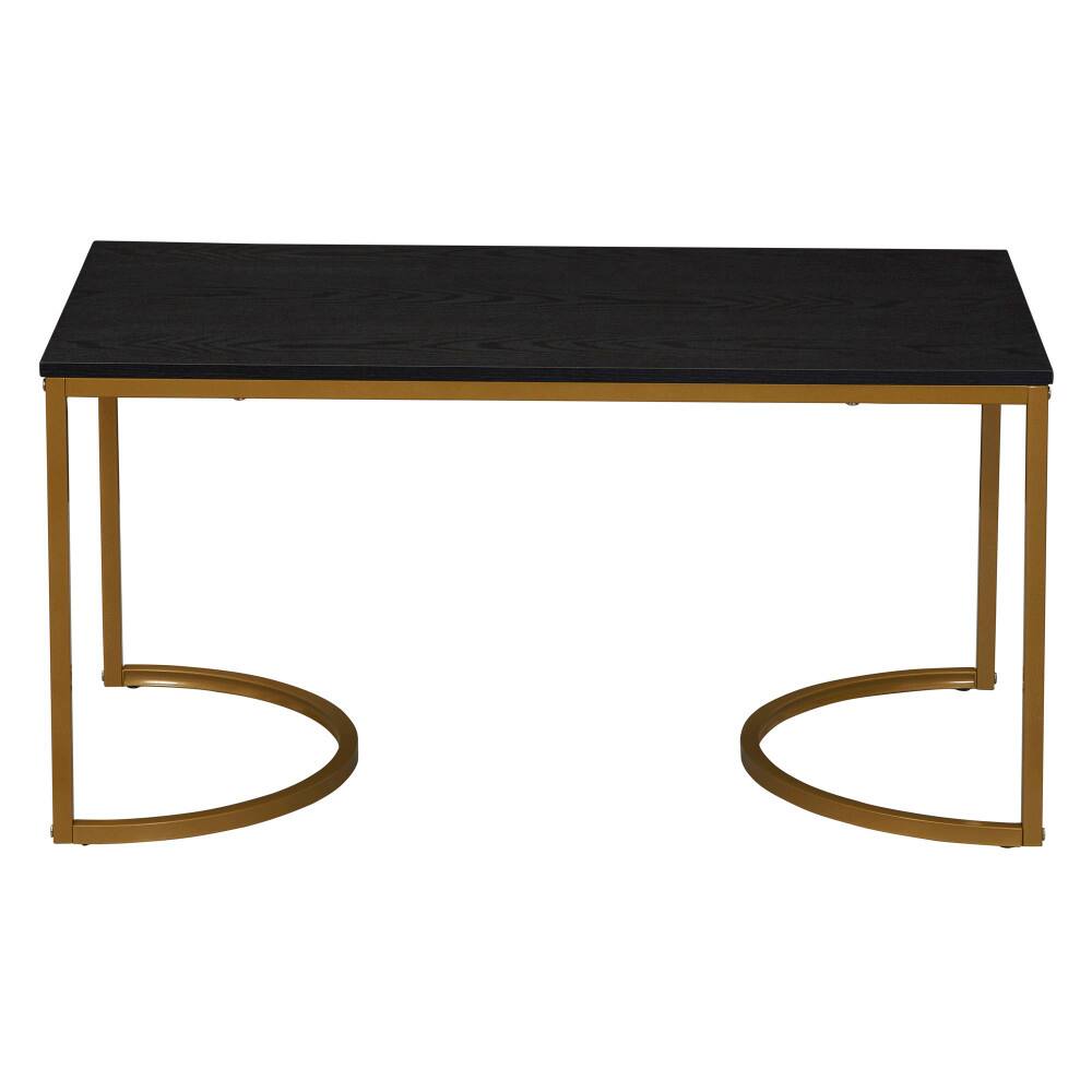 Household Essentials 39" Half Moon Rectangular Coffee Table