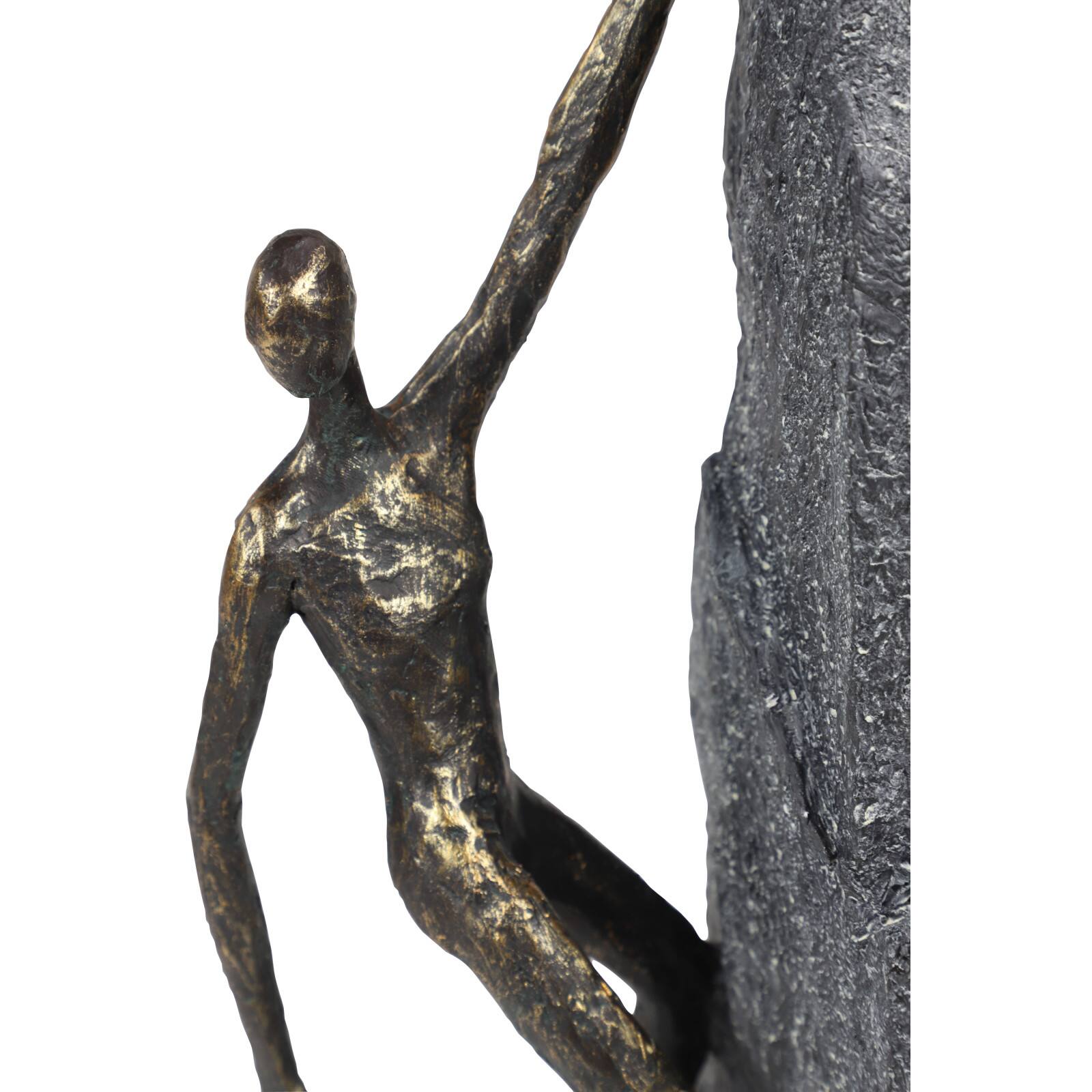 Bronze Resin Industrial Sculpture, Climbing 19" x 6" x 5"