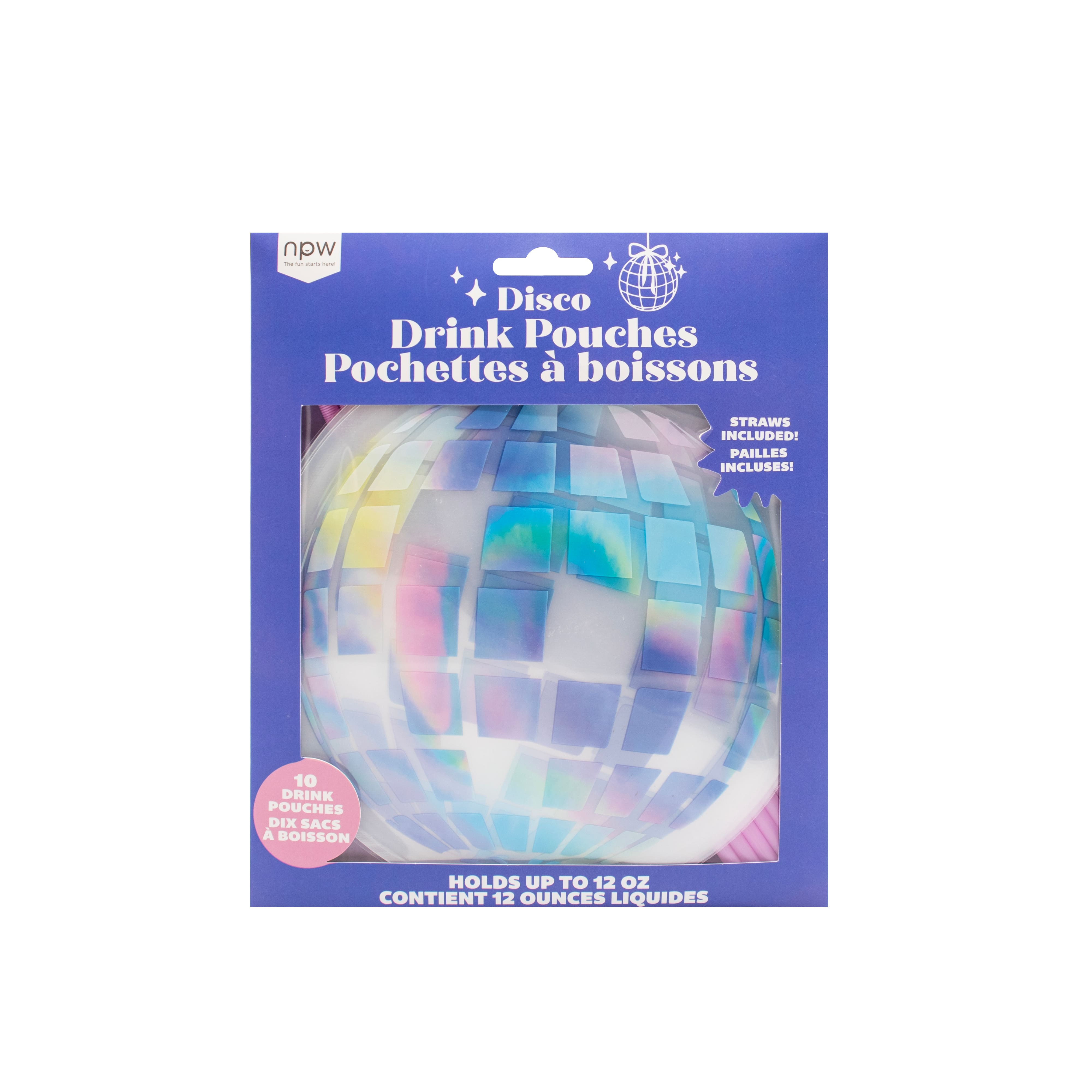 12oz. Disco Drink Pouches, 10ct.