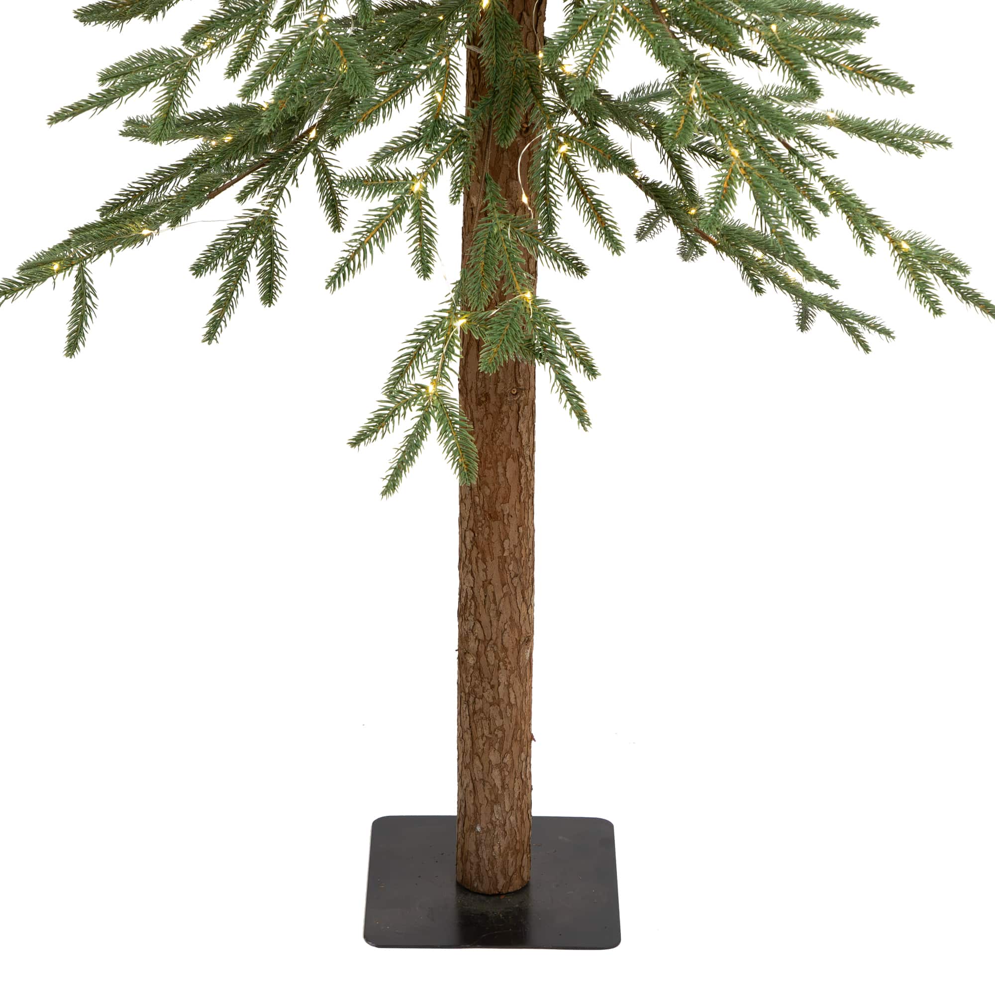 6ft. Pre-Lit Medium Alpine Artificial Christmas Tree, Clear LED Lights