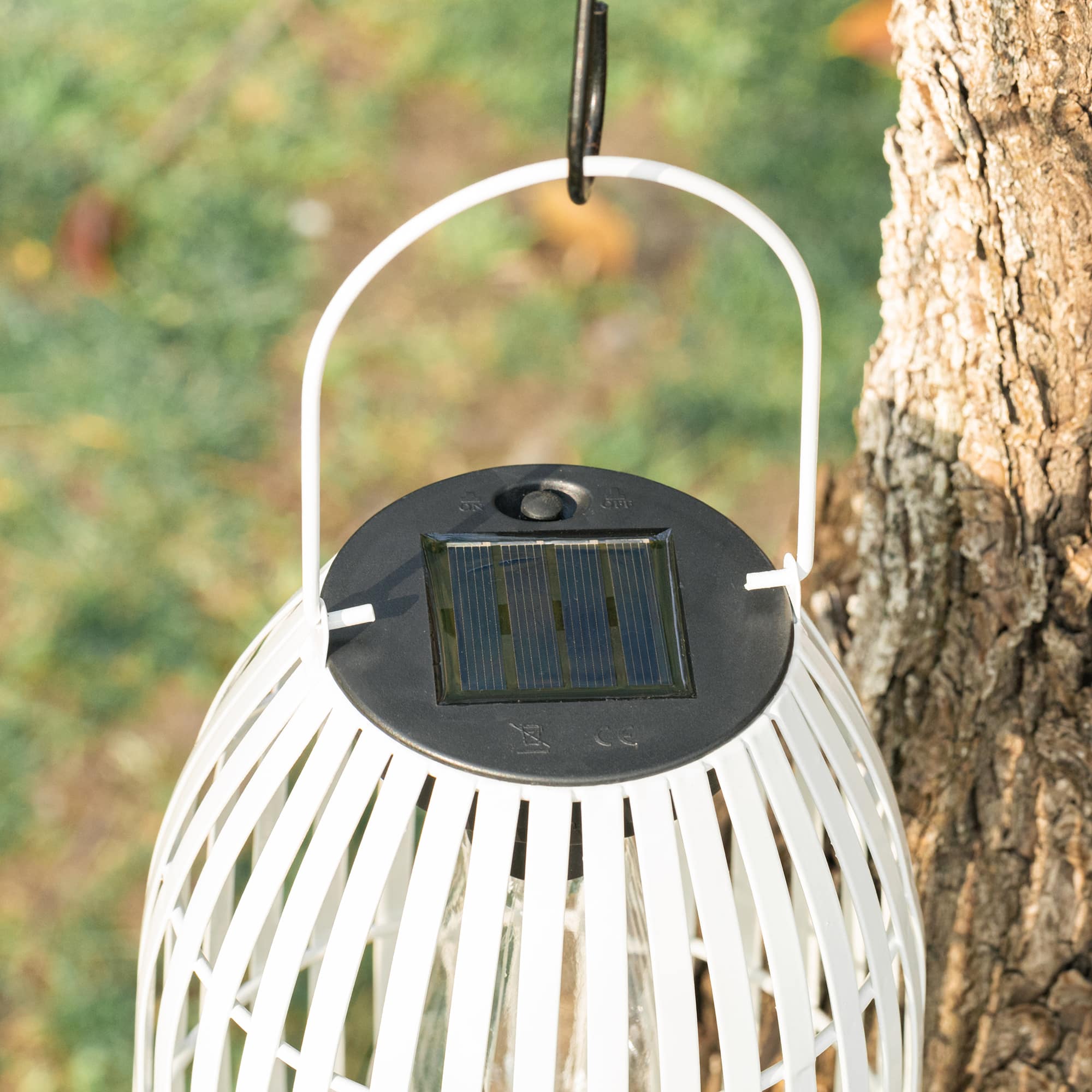 Glitzhome® 9.75" Metal Woven Solar Powered Hanging Lantern, 2ct.