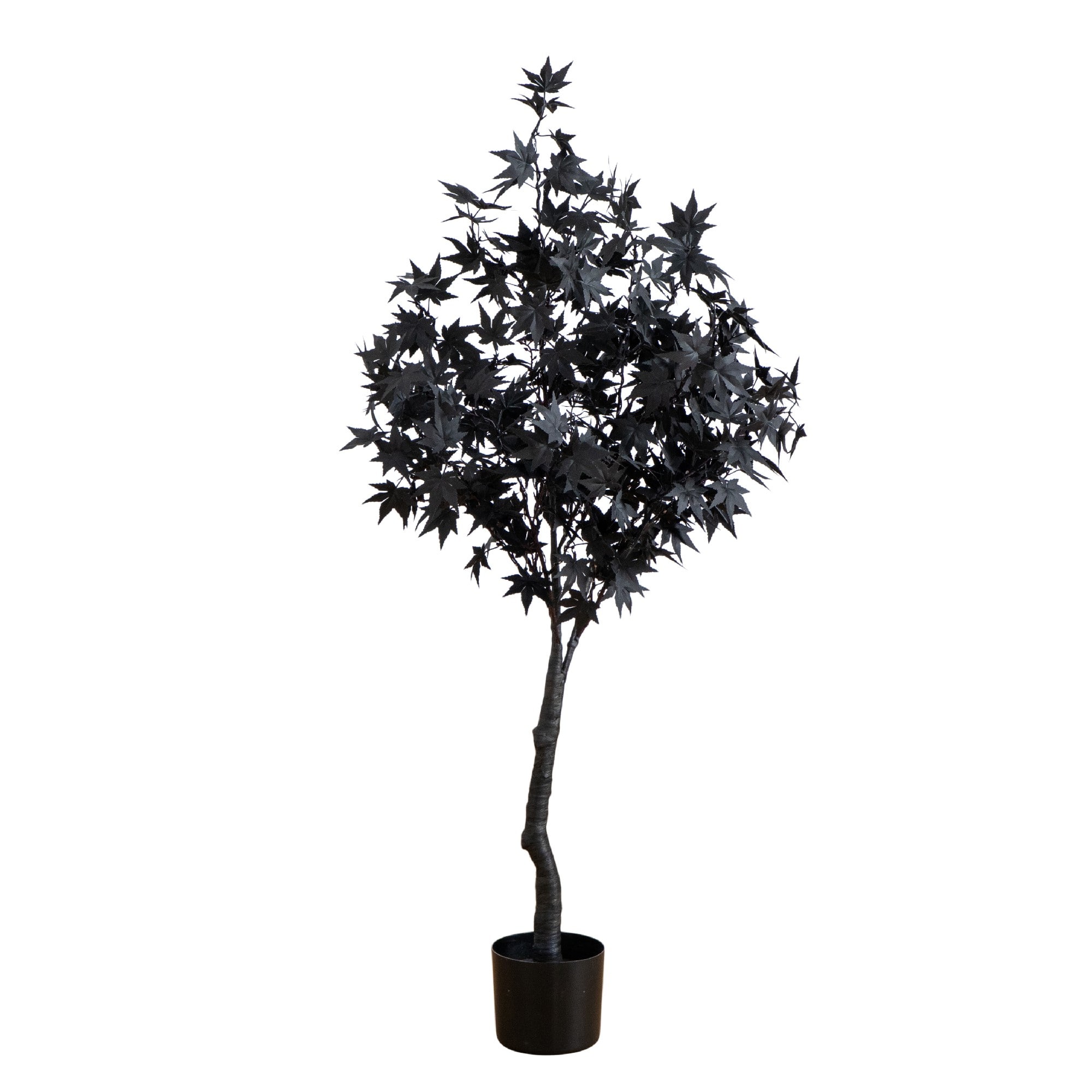 4ft. Pre-Lit Artificial Halloween Black Maple Tree with 180 Orange & Purple LED Lights