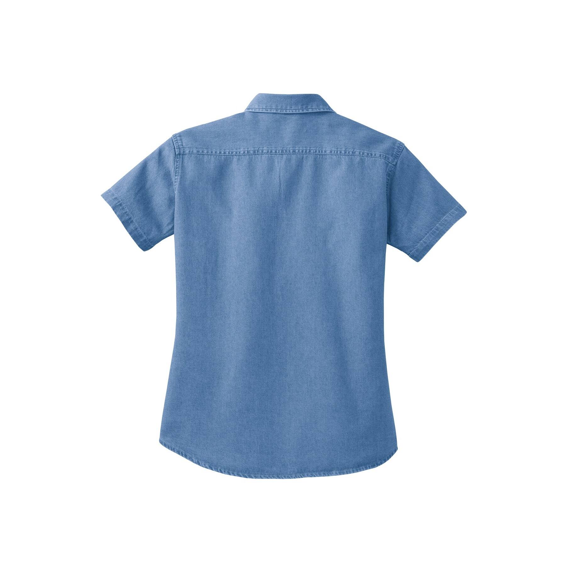 Port & Company® Ladies Short Sleeve Value Denim Shirt