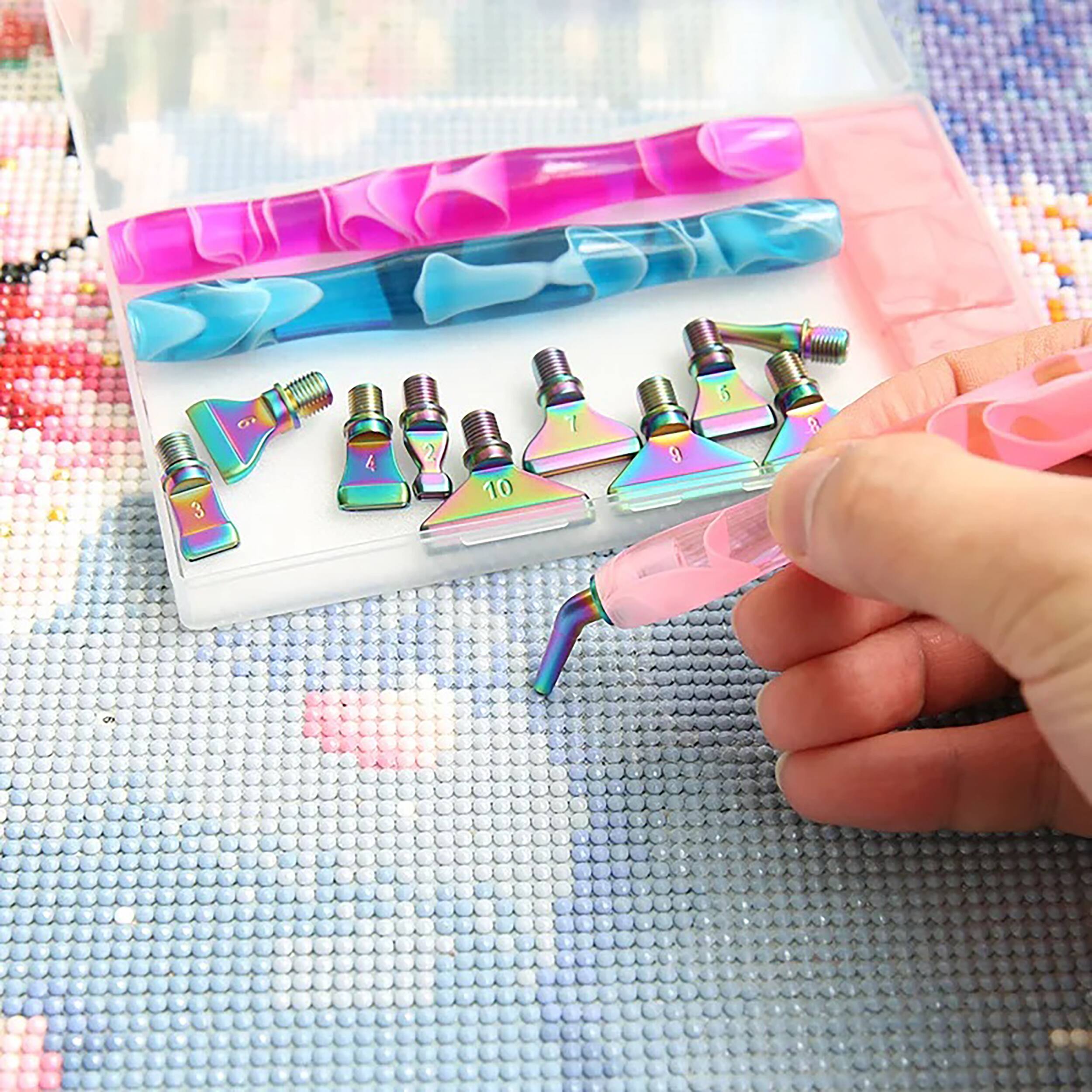 Sparkly Selections Rainbow Metal Tipped Diamond Painting Pen Accessory Set