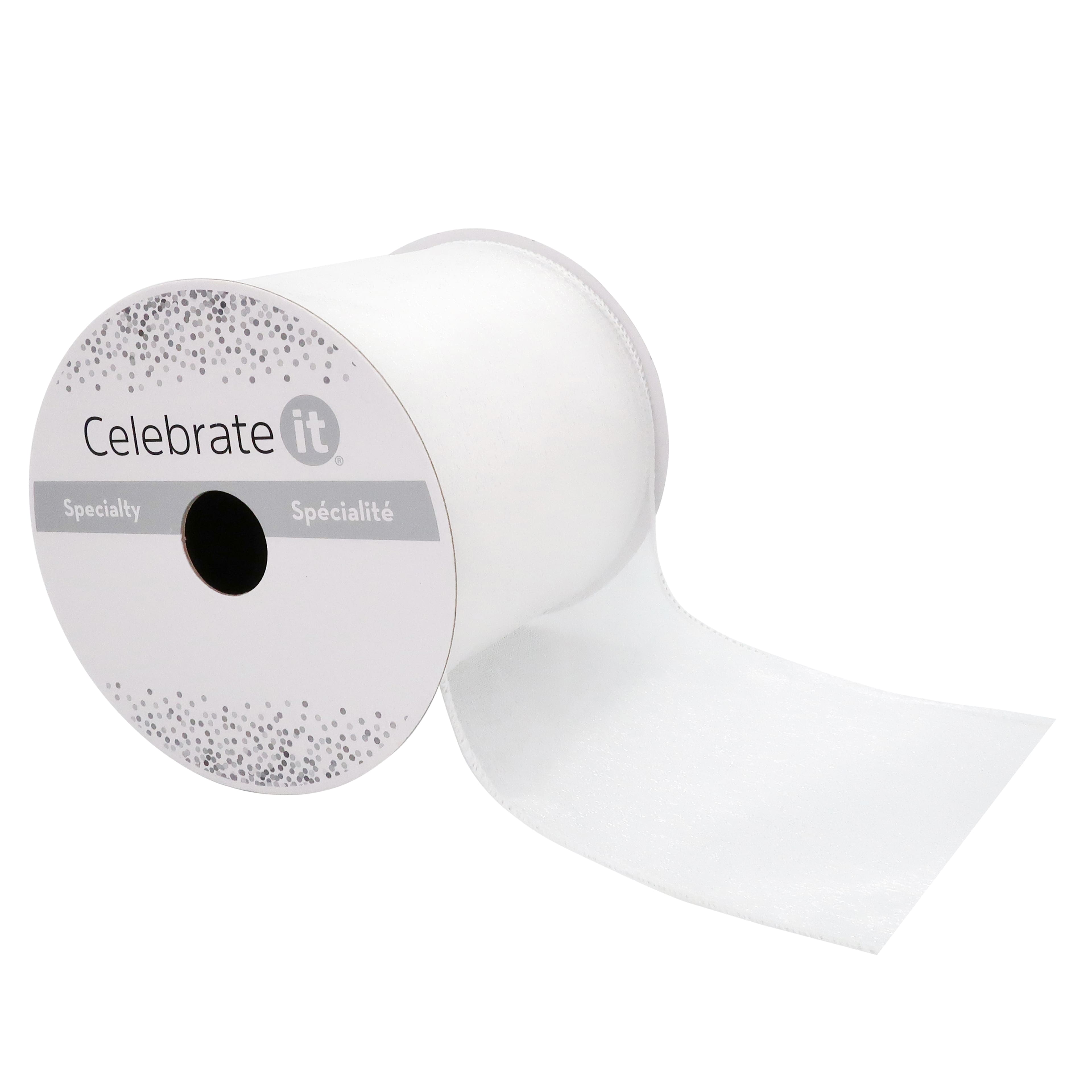 12 Pack: 4" x 10yd. Sheer Wired Ribbon by Celebrate It® Specialty
