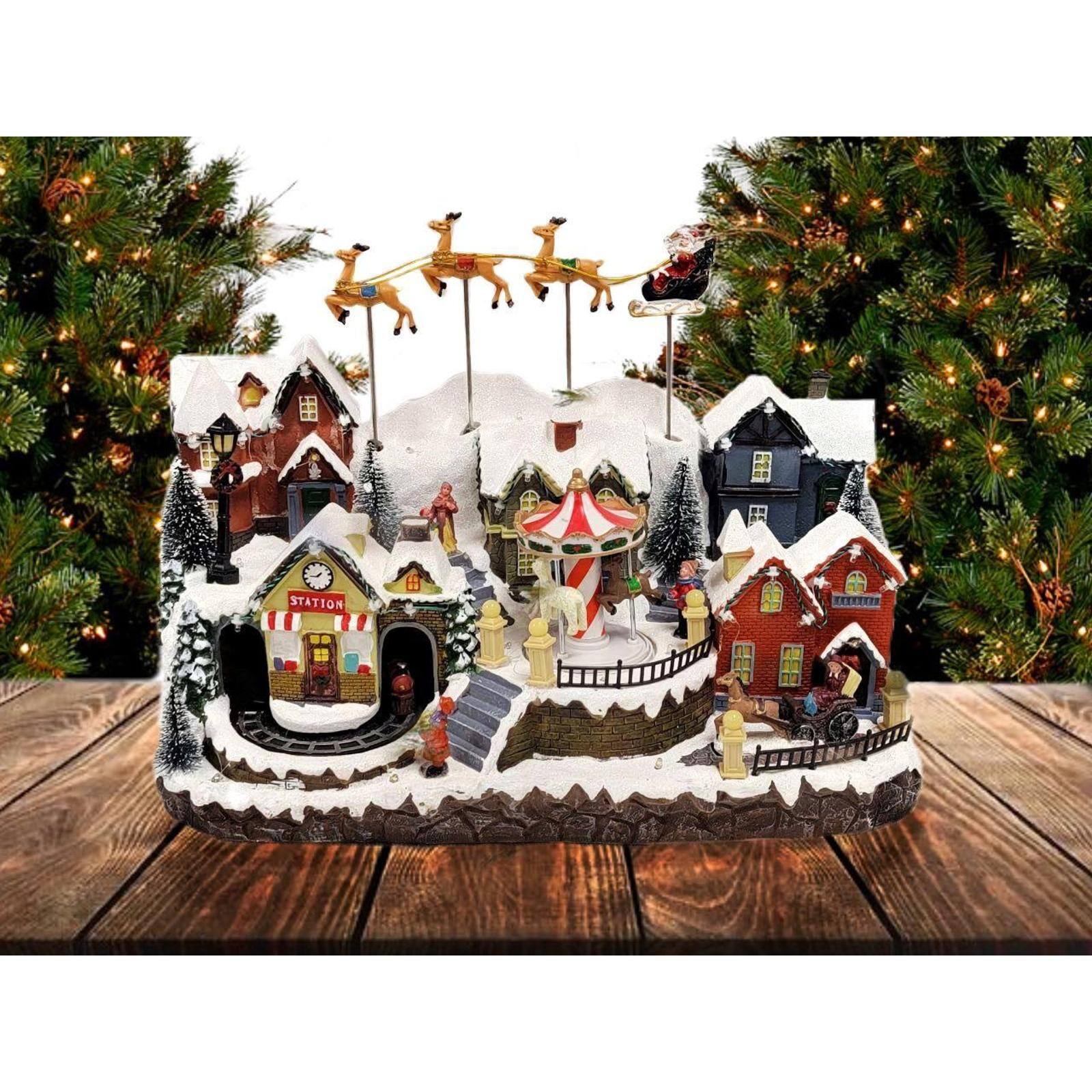 Wizardi  19.75" Snow-covered Christmas Village Decoration