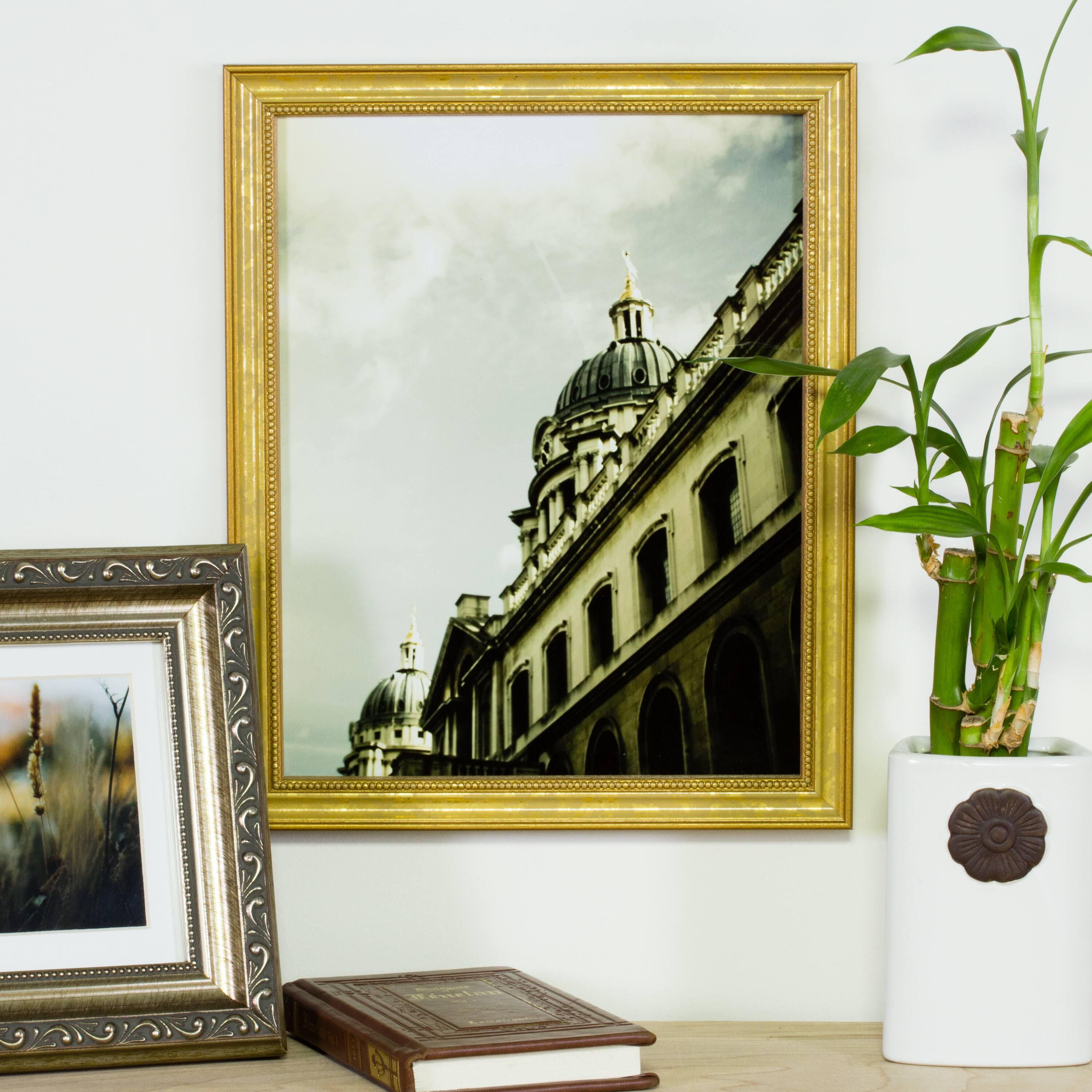 4 Pack Craig Frames Stratton Aged Gold Picture Frame with Mat