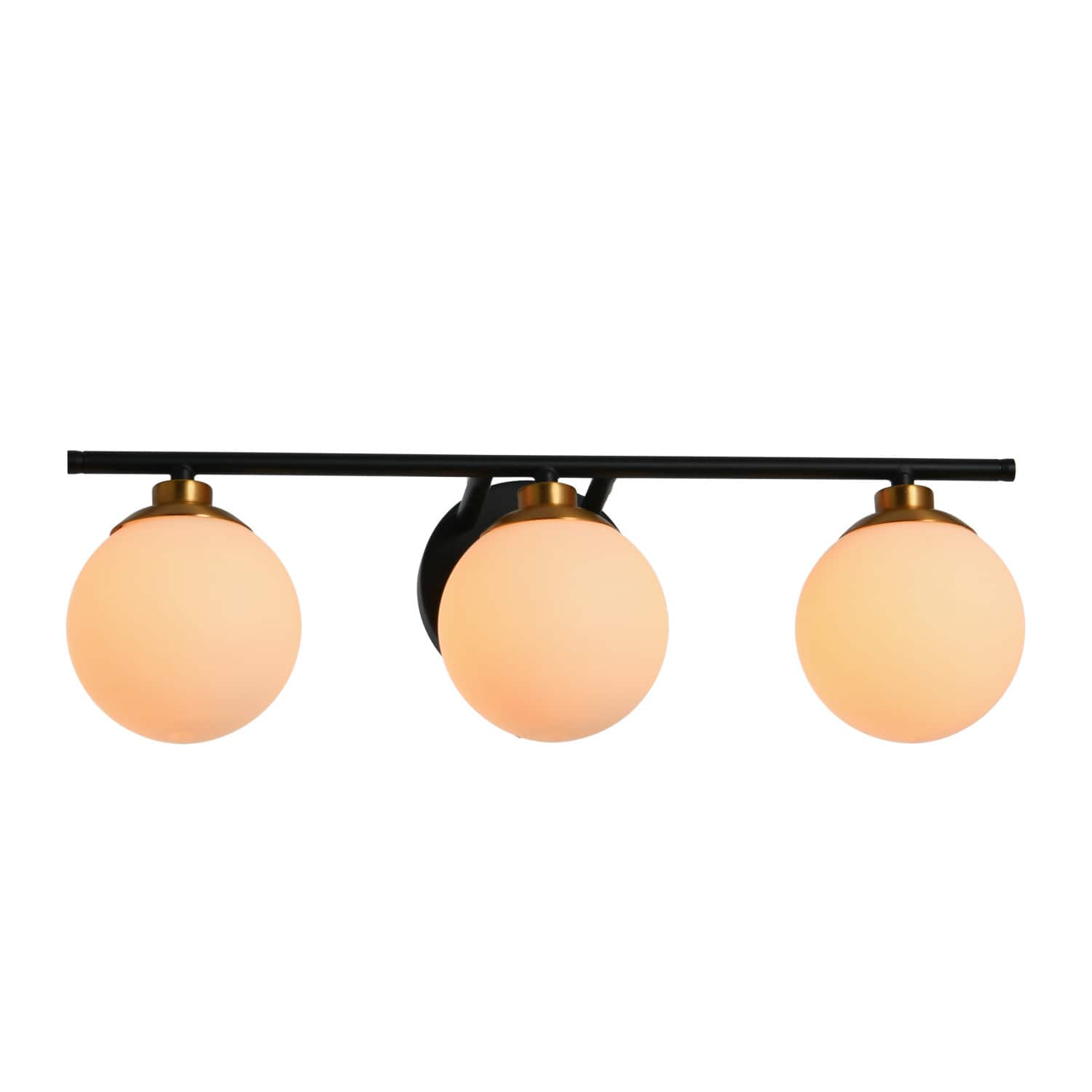 Hello Honey® Robert Stevenson Lighting Lorne Metal & Frosted Glass 3-Light Vanity