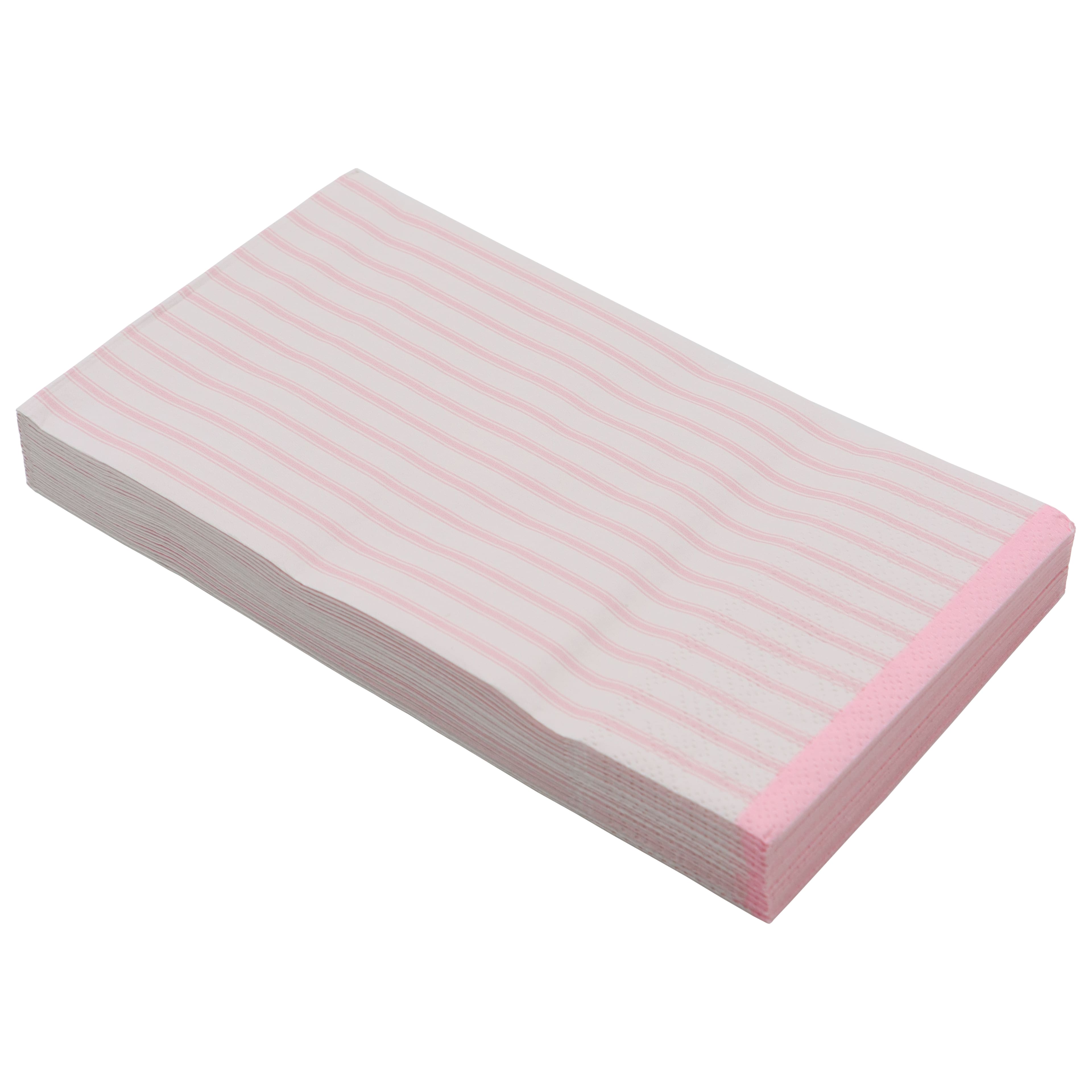 12 Packs: 20 ct. (240 total) Pink Stripes Guest Napkins by Celebrate It™